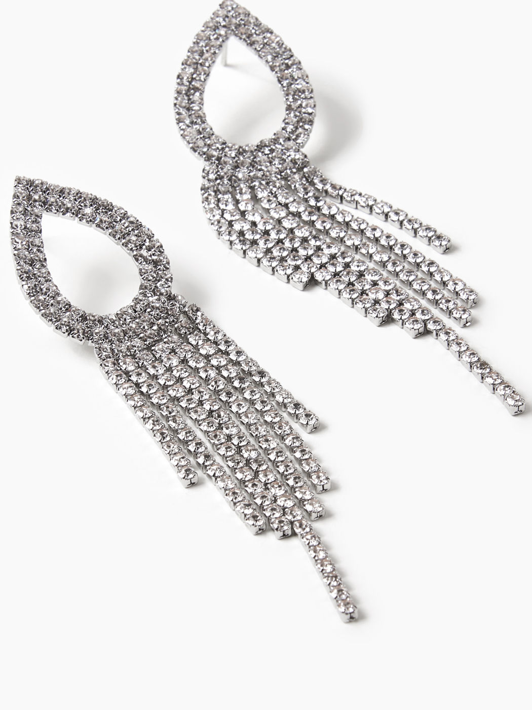Strass-Quaste-Dekor-Tropfen-Ohrringe