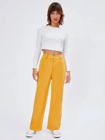  Hohe Taille Weite Bein Hosen