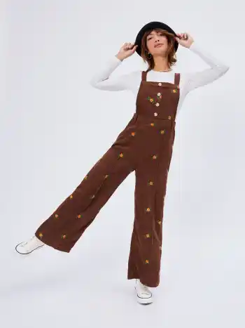 Ditsy Floral Cord Jumpsuit