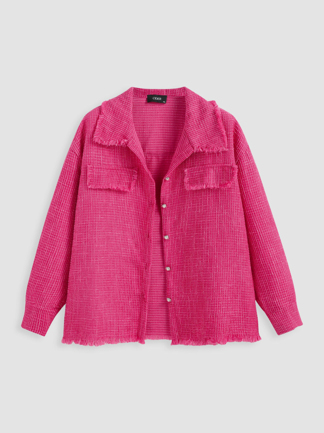 Karierte, zerrissene Jacke von  aus Tweed Kurve & Plus