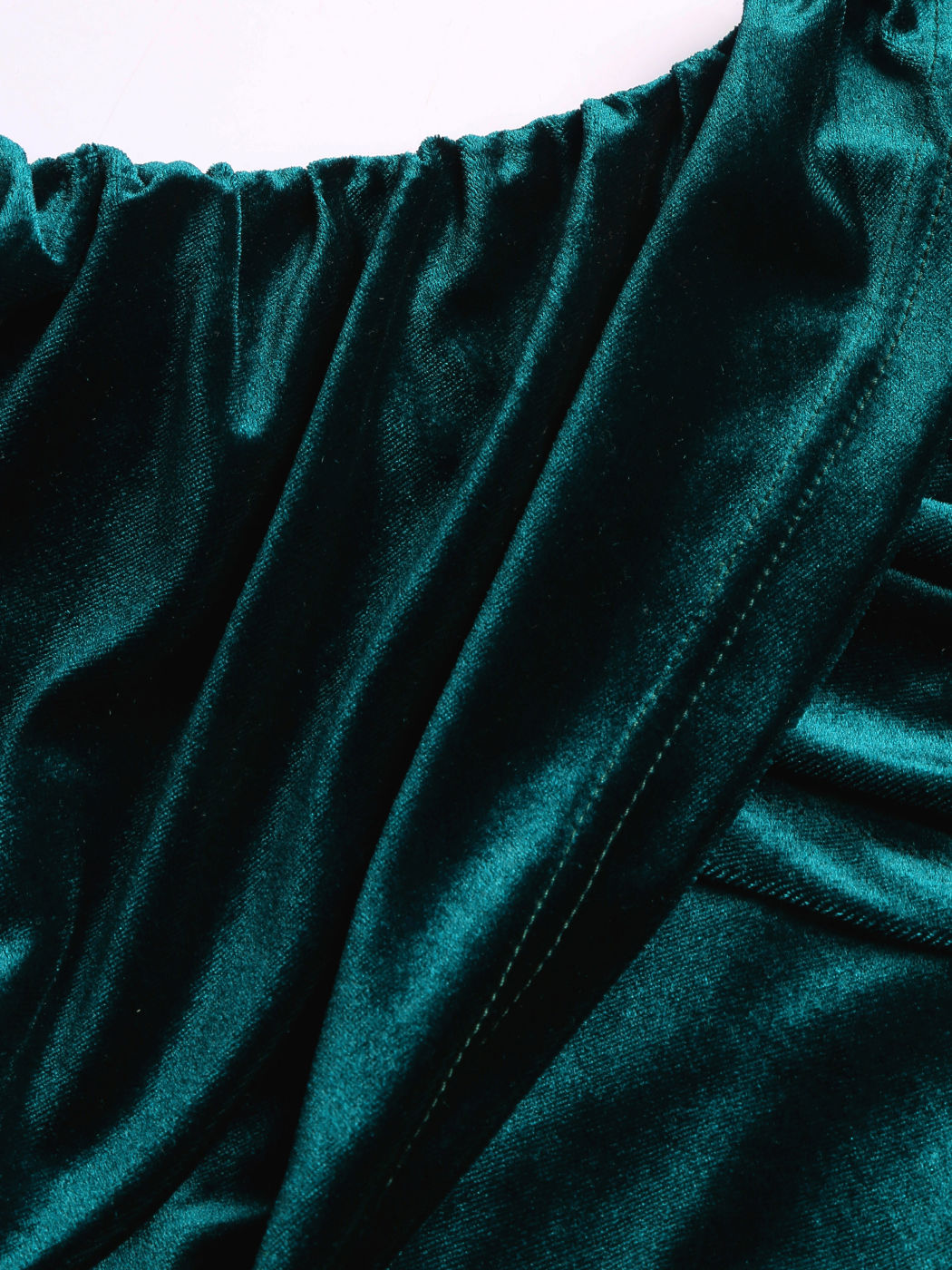 Solid Velvet U-Ausschnitt, ärmelloser, gerüschter Jumpsuit Kurve & Plus