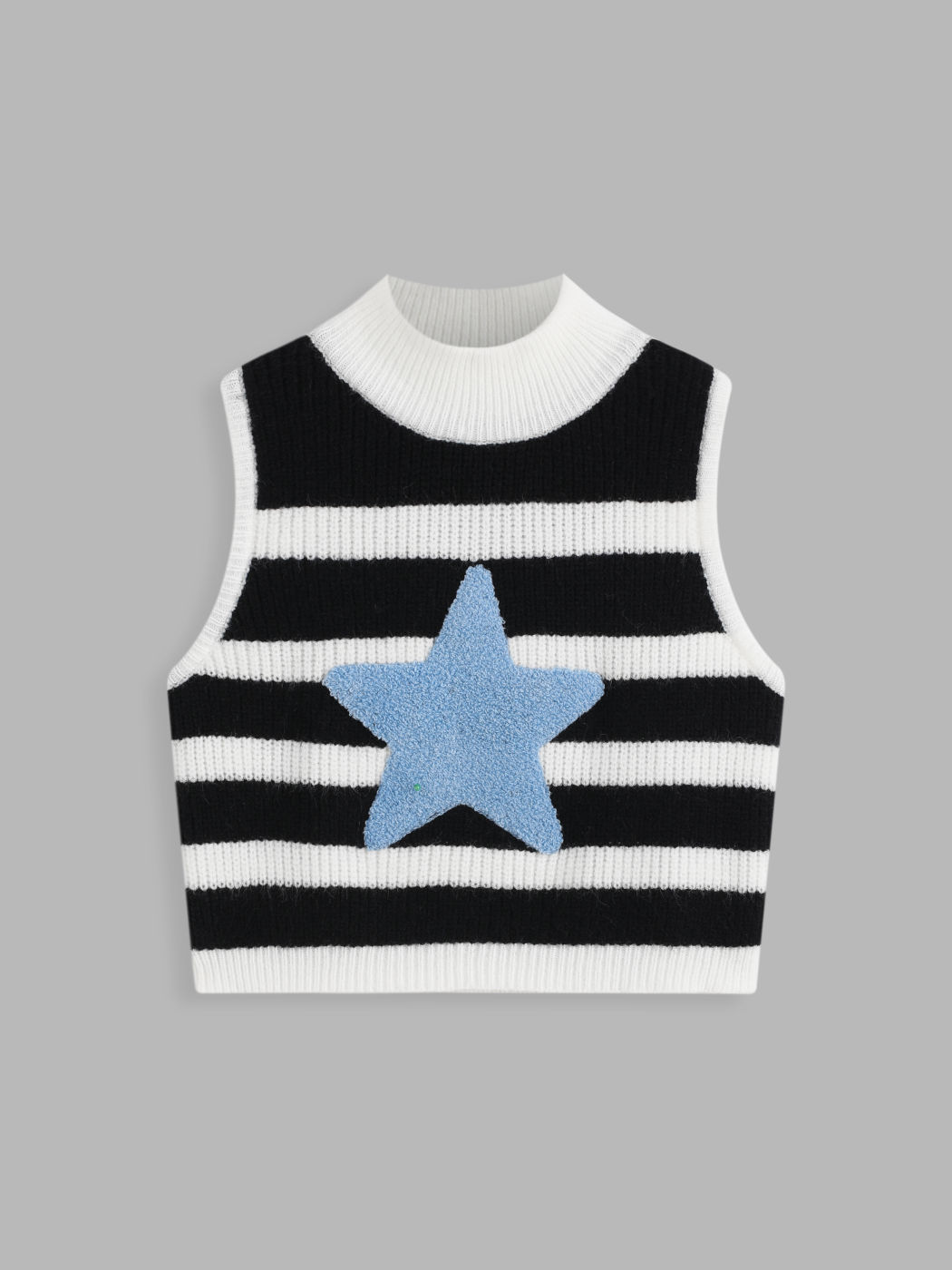Gestricktes Tanktop mit Streifen-Sternmuster