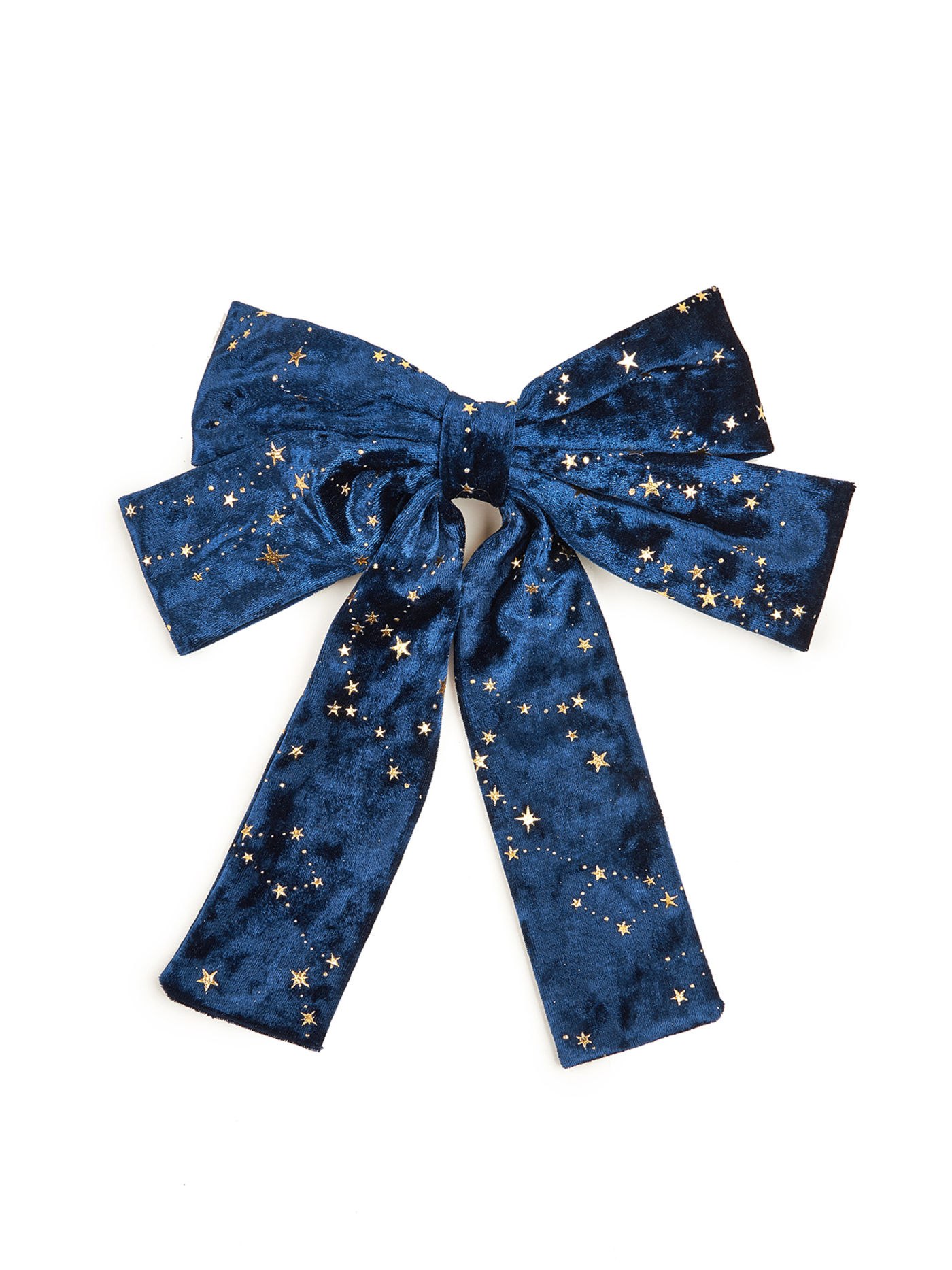 Velvet Star Bow Decor Hair Clip