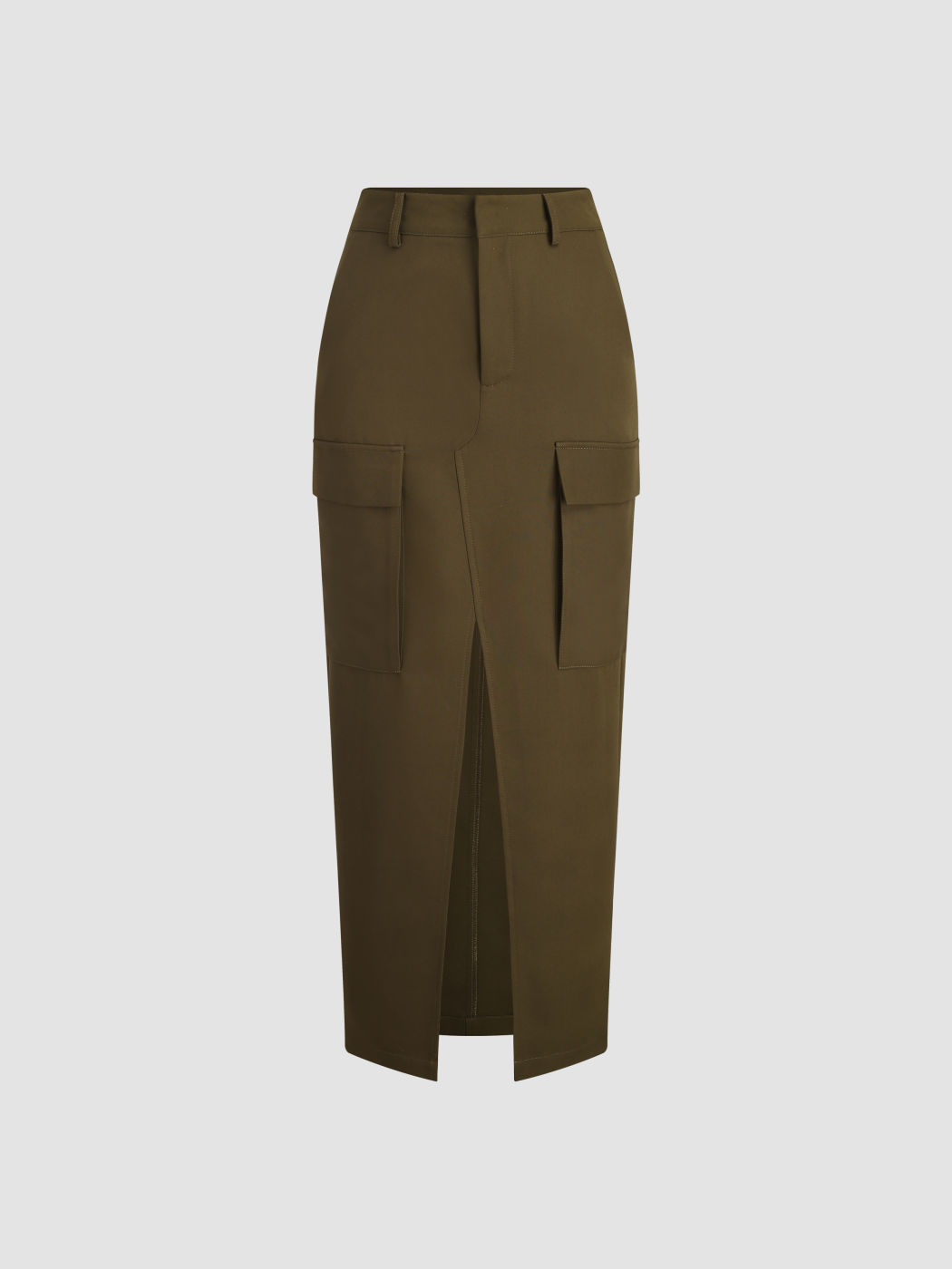  Hohe Taille Split Tasche Maxikleider