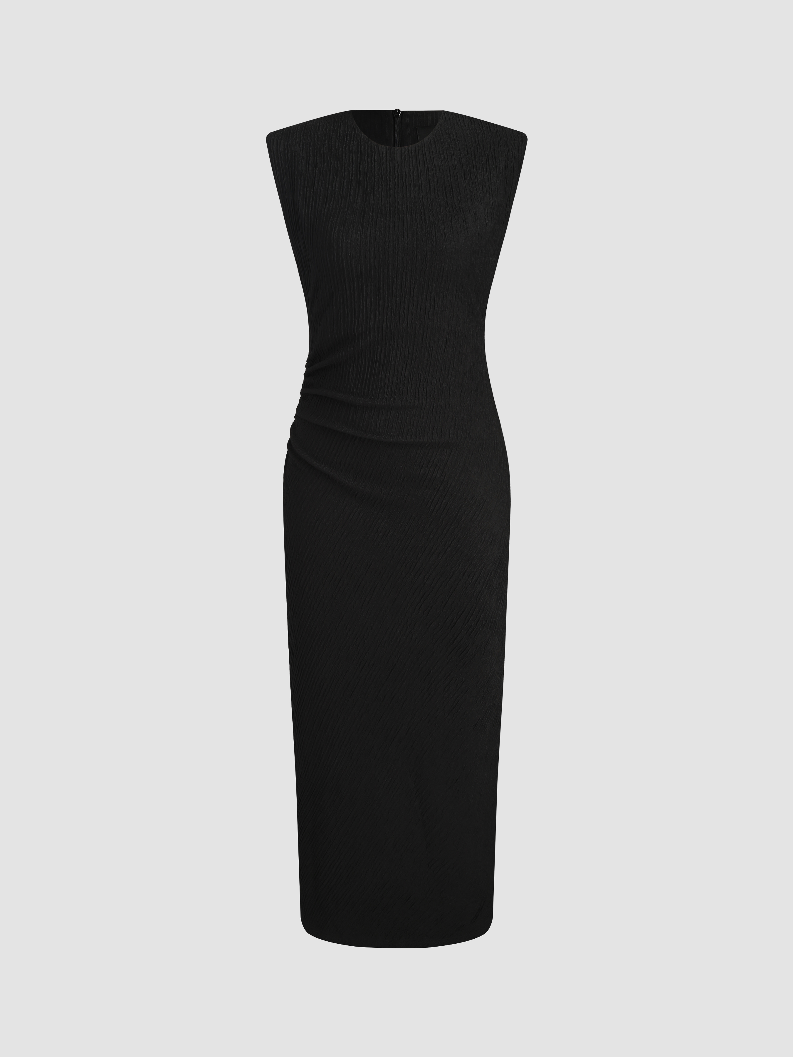 Solid Sleeveless Maxi Dress For Daily Casual