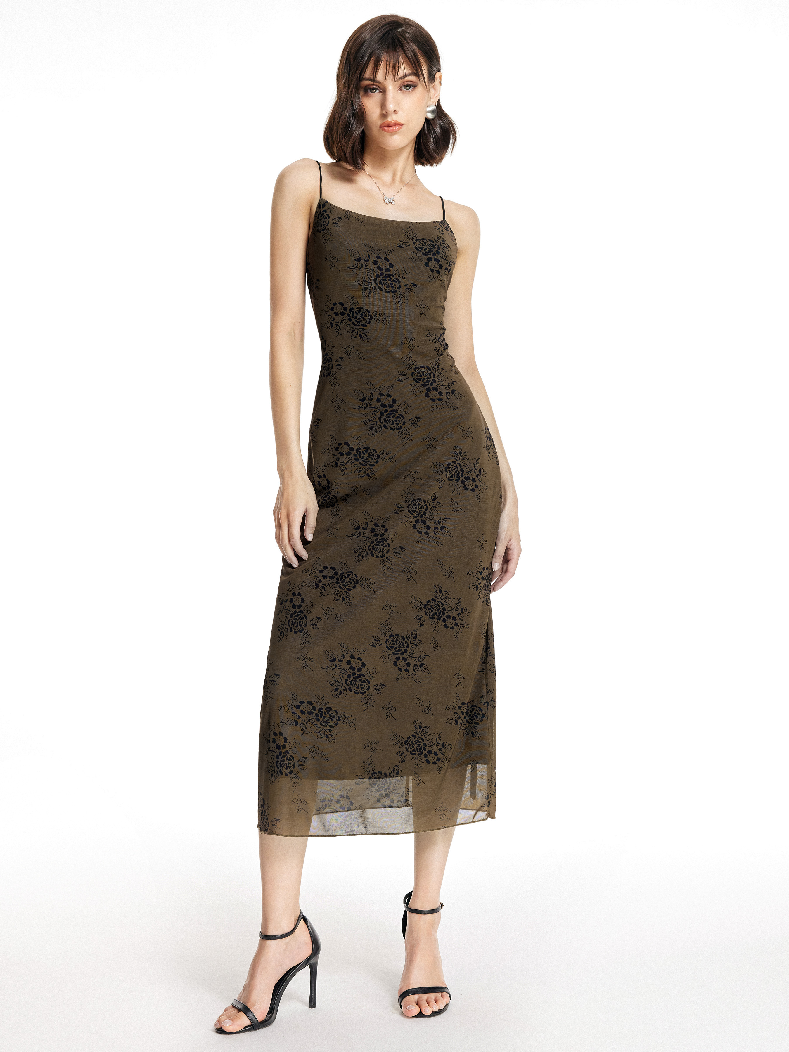 Floral Print Asymmetrical Hem Cami Dress – Parthea Fashion