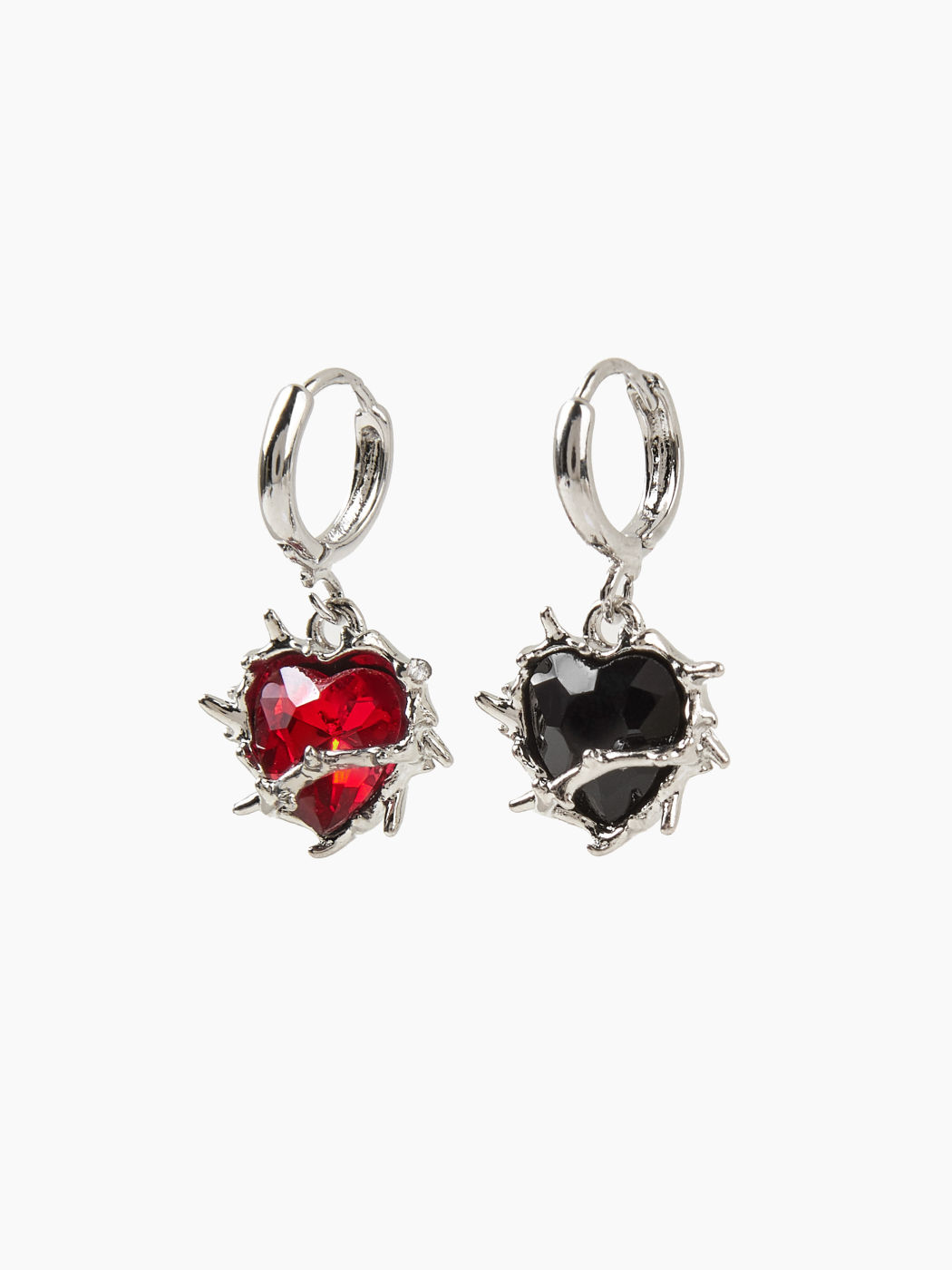 Two Tone Heart Drop Design Earrings
