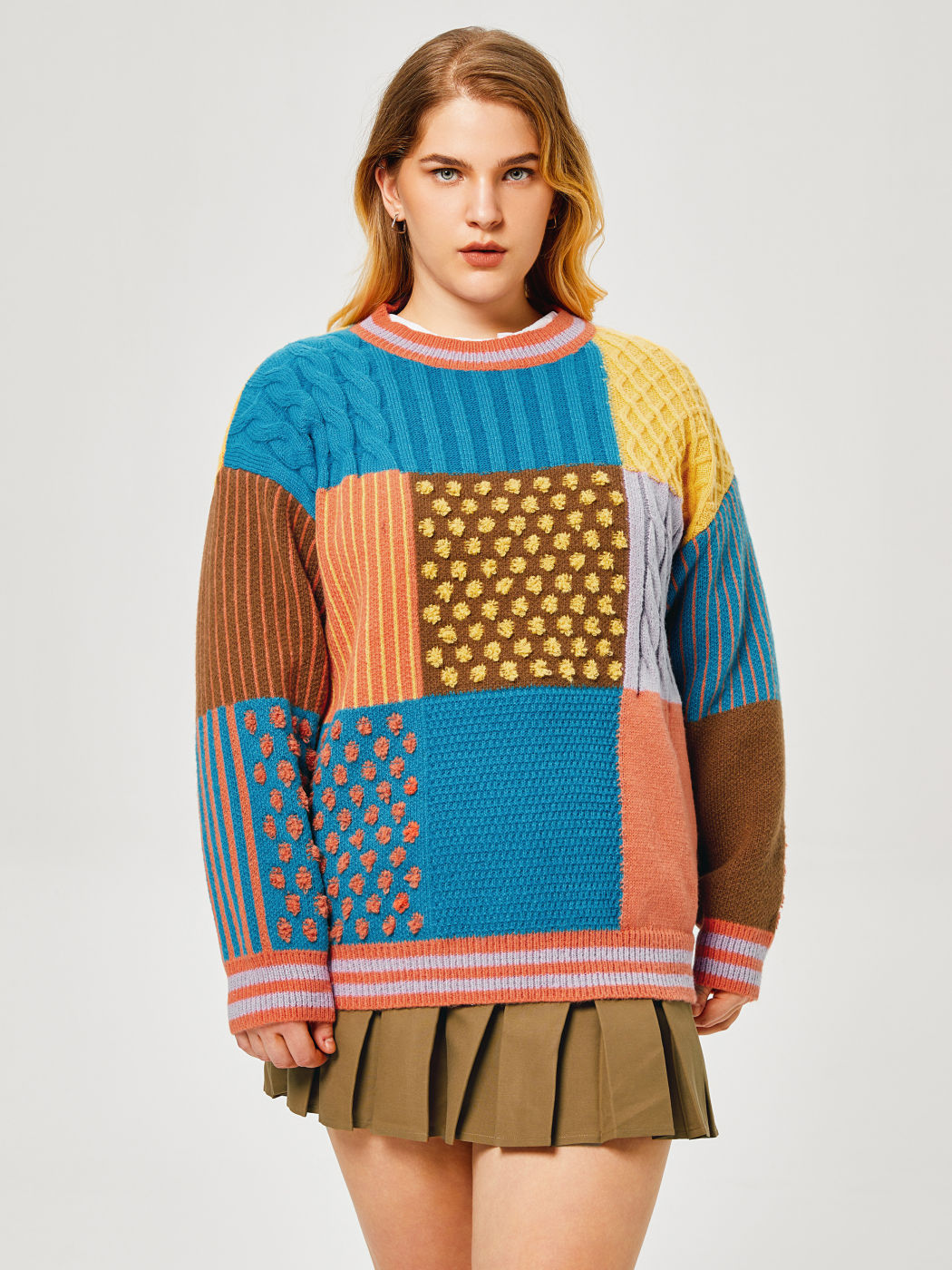 Patchwork Sweater Kurve & Plus