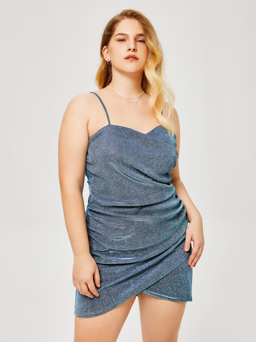 Sweetheart Neckline Glitter Bodycon Dress Curve & Plus