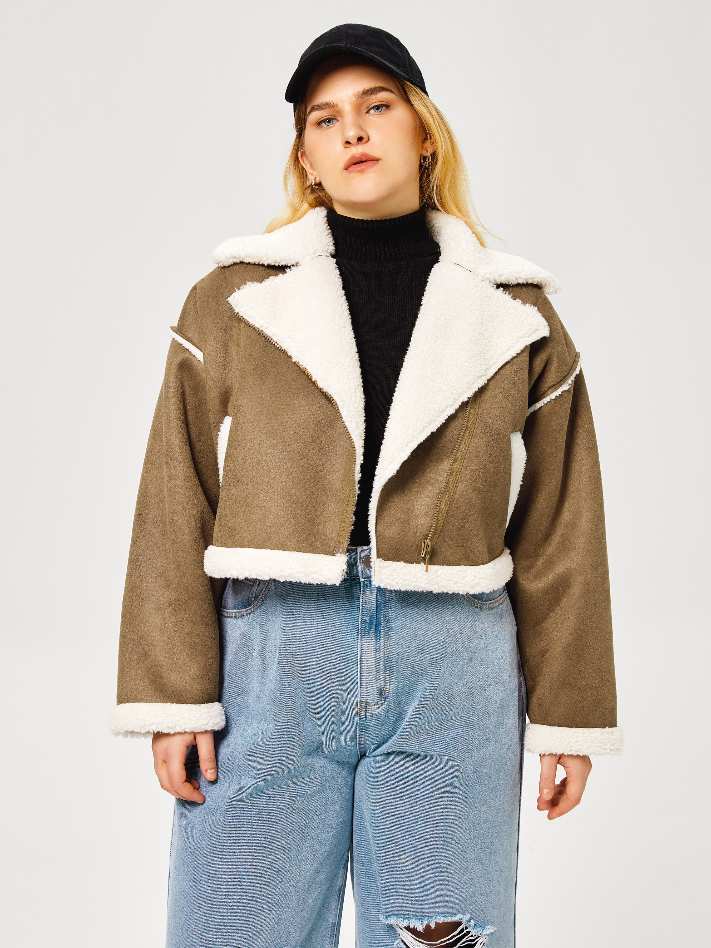 美品★ ESSENTIAL CURVE COLLAR JACKET ESSENTIAL CURVE COLLAR JACKET