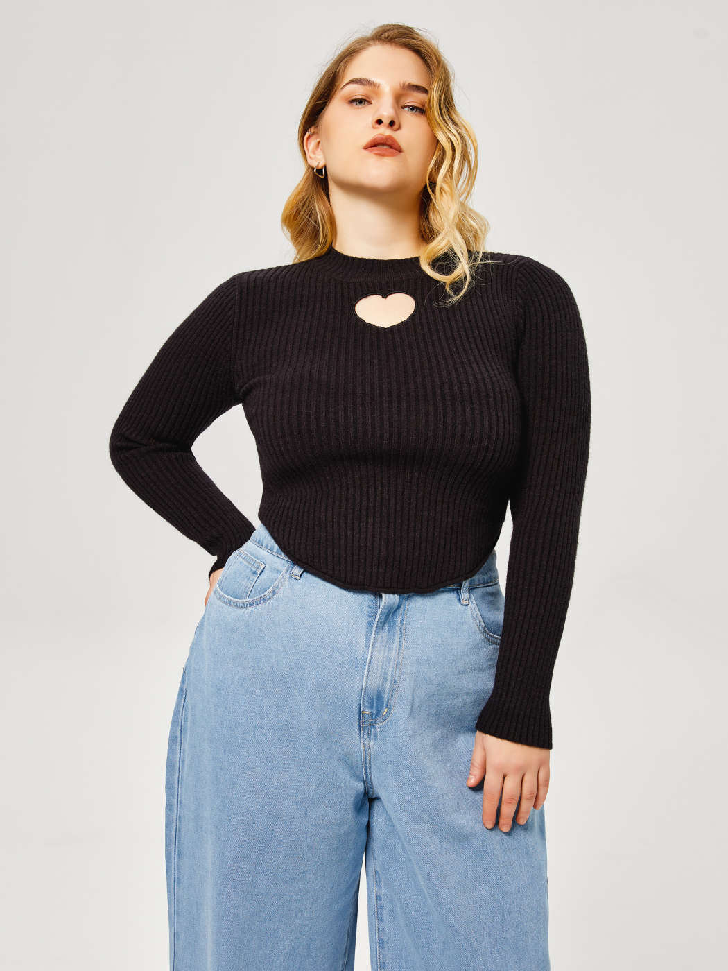 Lazy Oaf Little Hearts Turtleneck Top