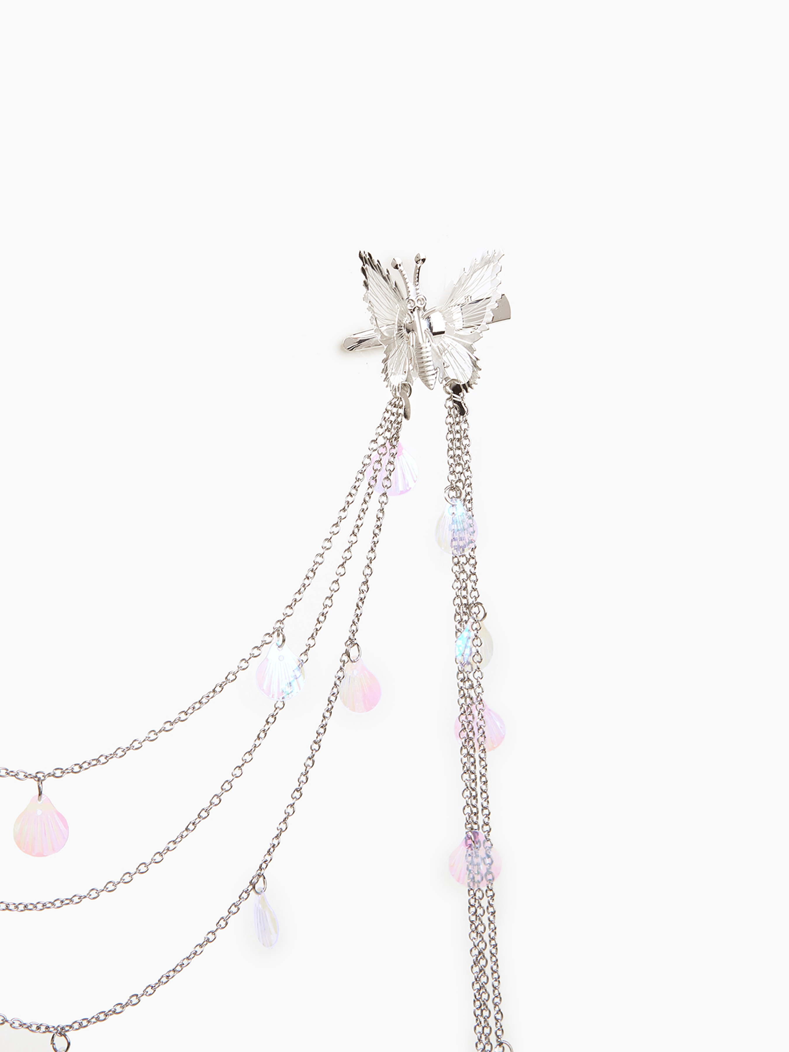 Layered Chain Butterfly Hair Clip