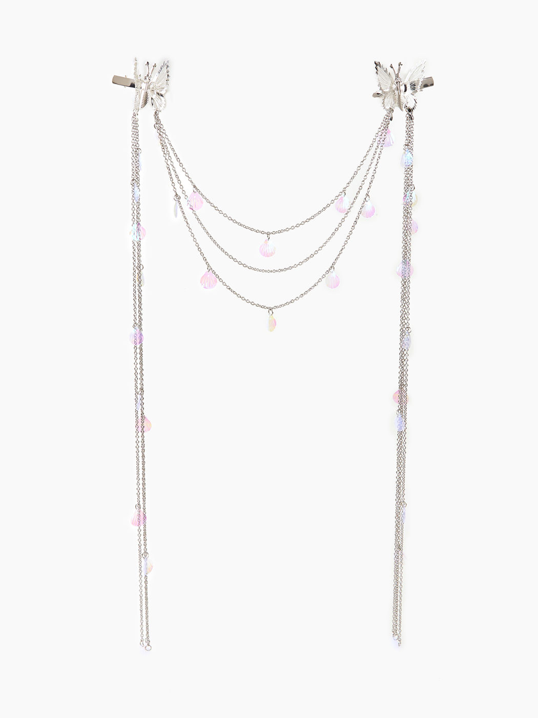 Layered Chain Butterfly Hair Clip