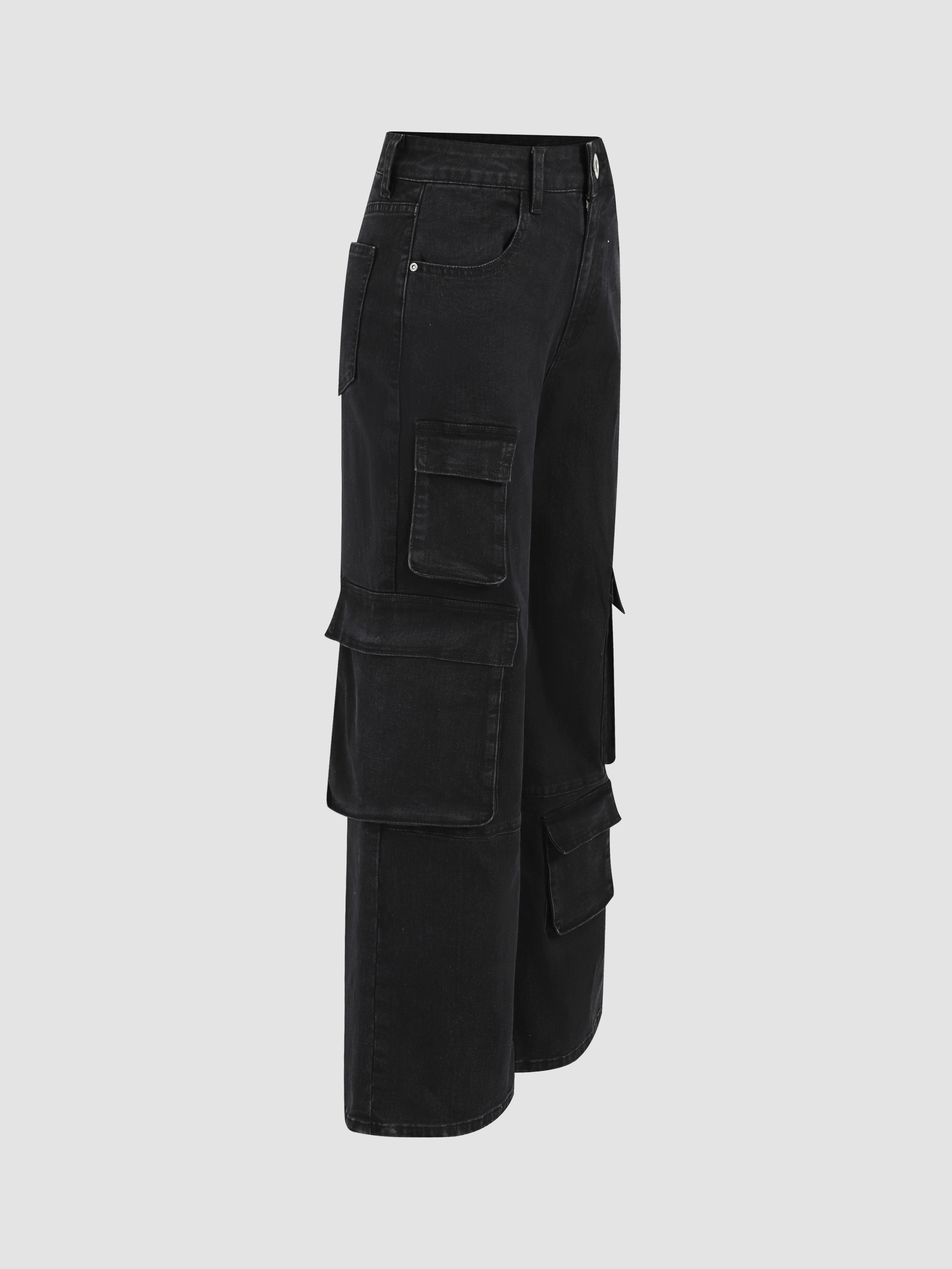 【WONDER WONDER】Factory Cargo String Pocket Wide Denim PT Wonder cargo jeans – CDH STUDIO