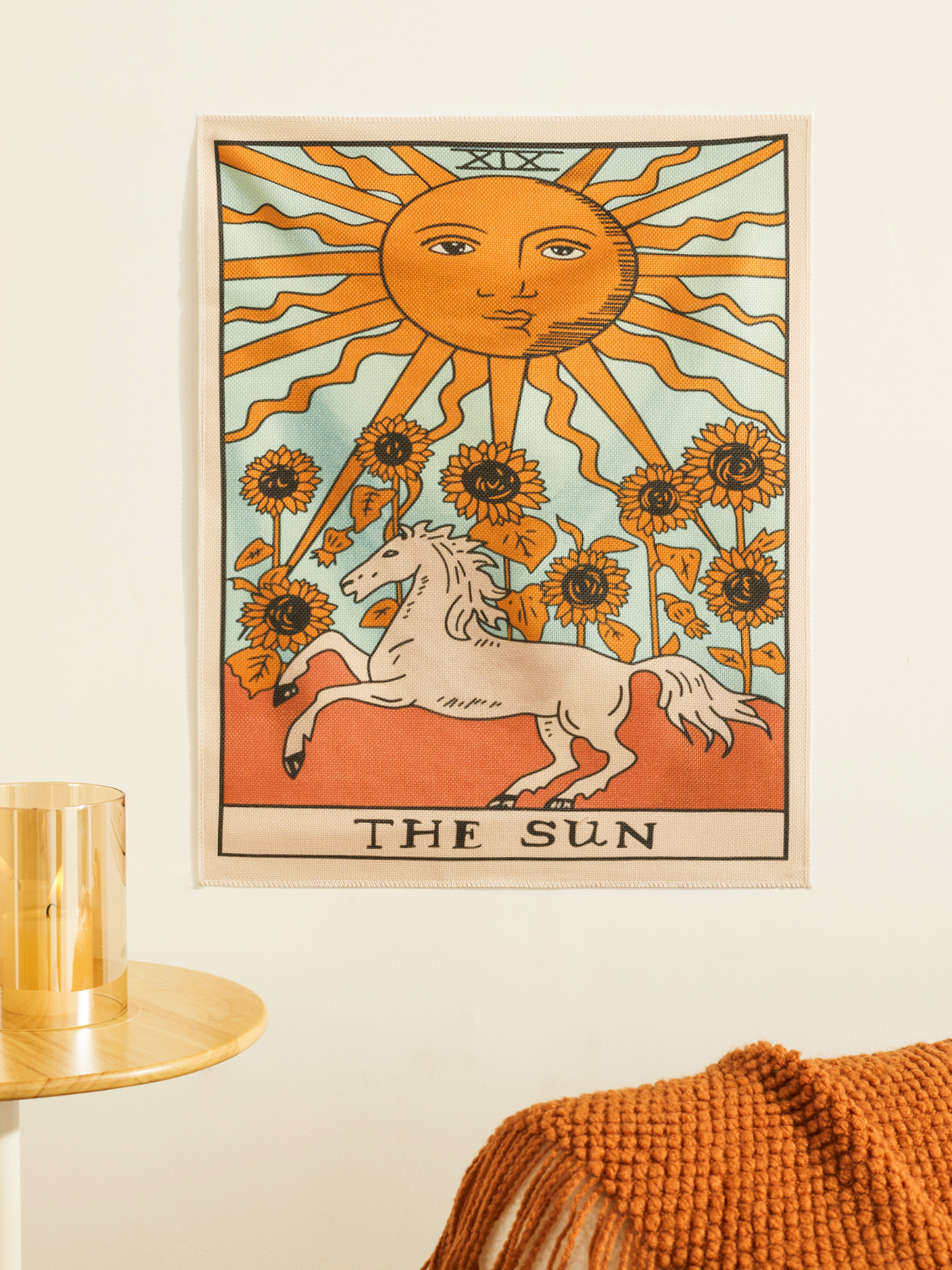 Sun Horse Decor Tapestry Cider