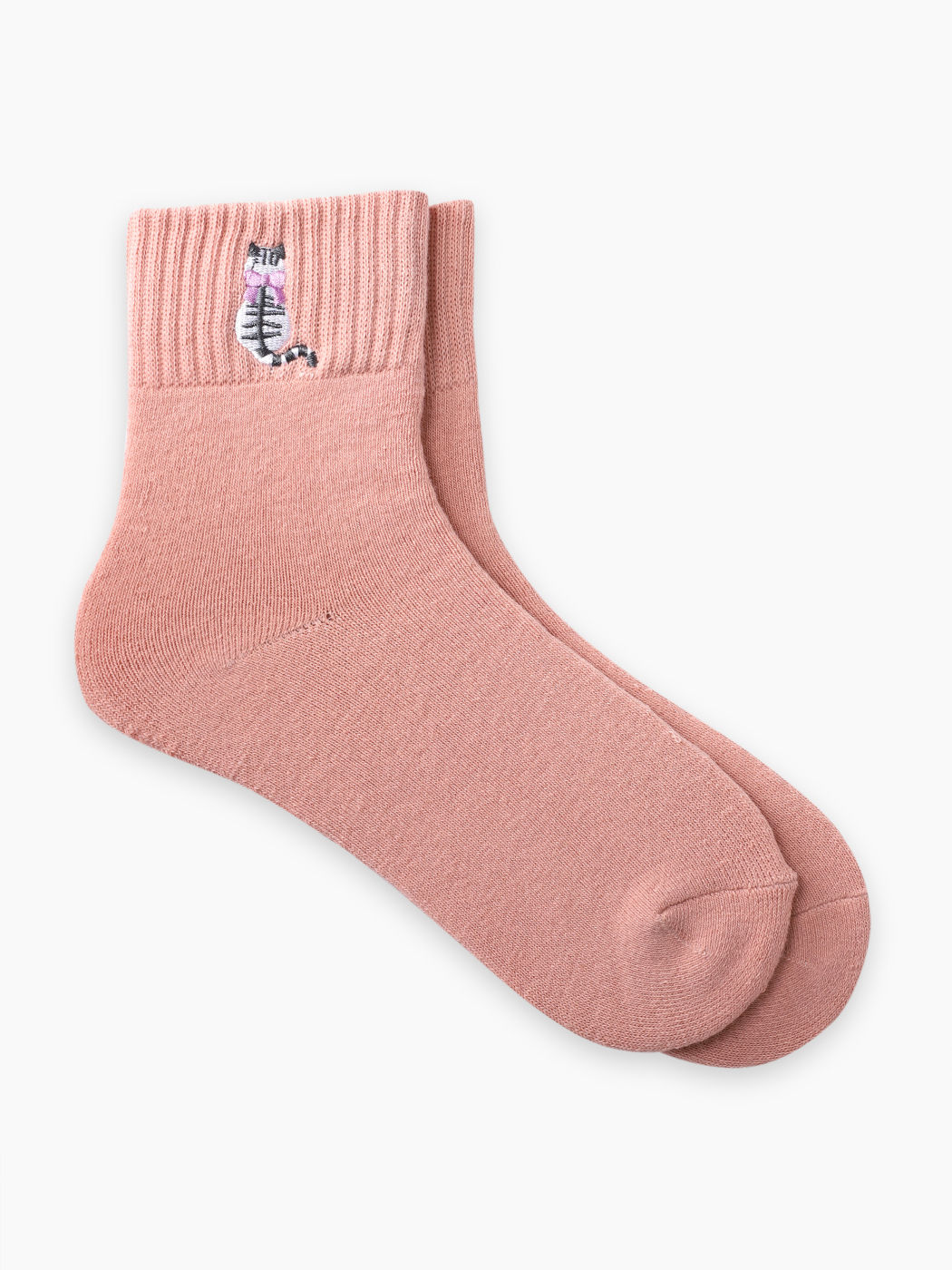 3 Paar Rundsocken mit Katzenmuster