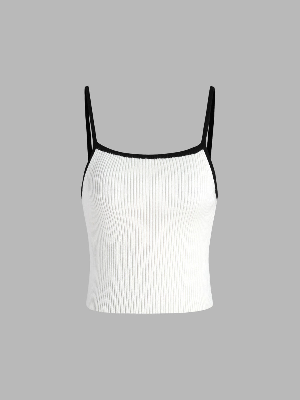 Kontrastierendes Crop Cami Top mit U-Ausschnitt