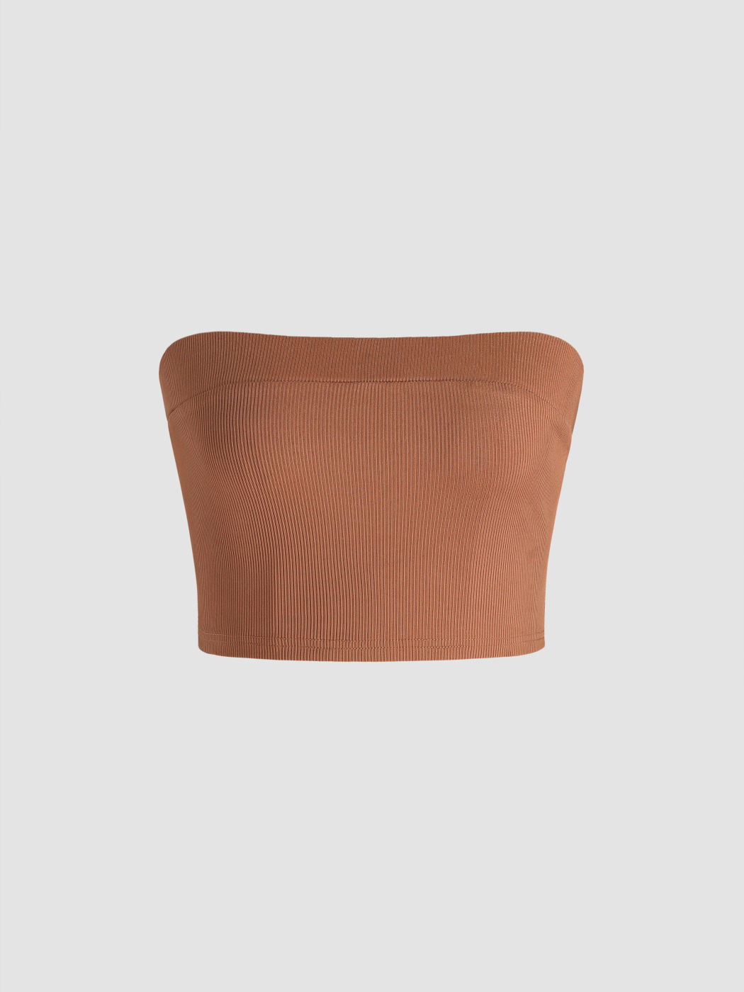 Solid Strapless Crop Top