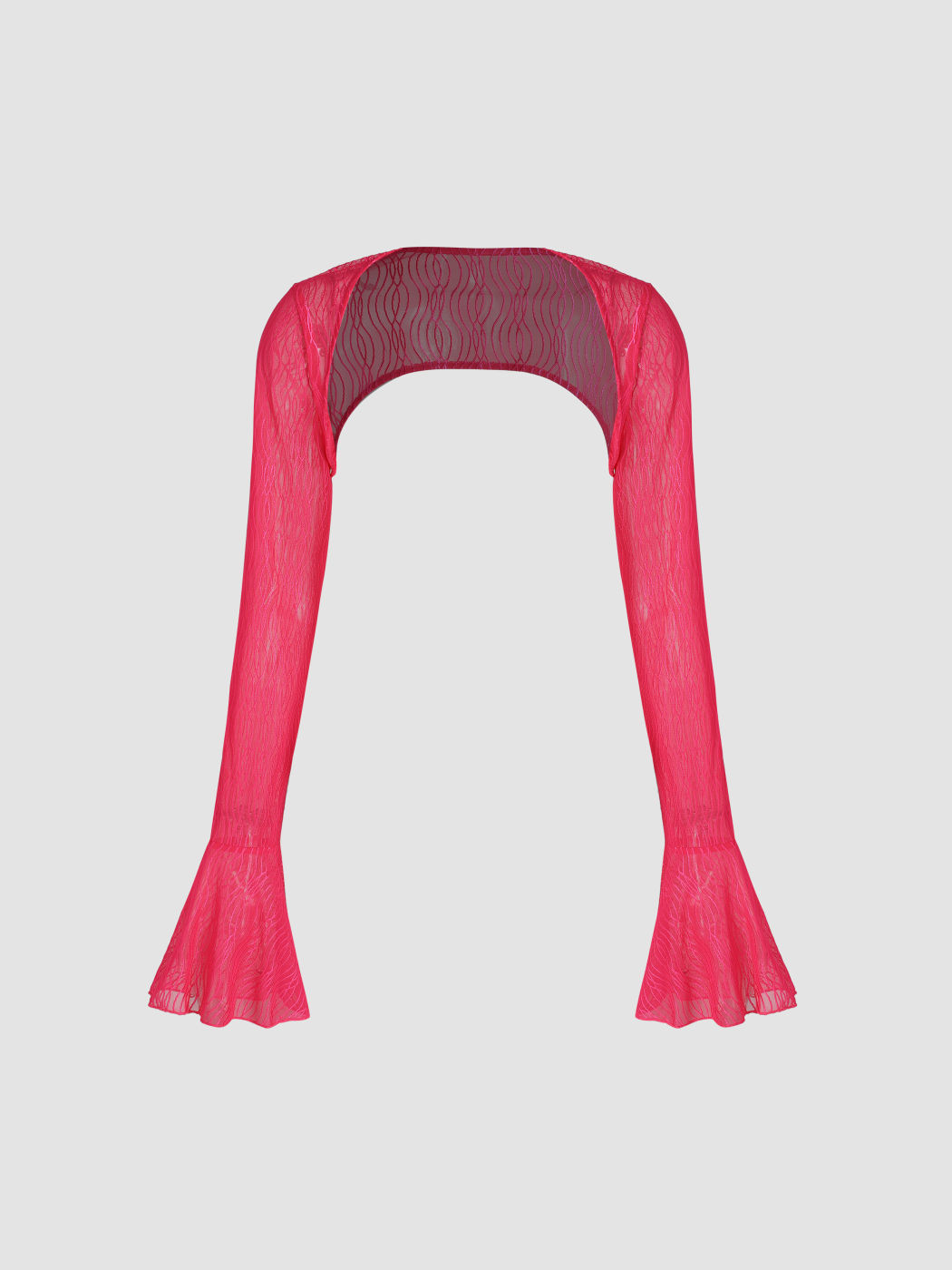  Spitze Lang Glockenärmel Crop Top