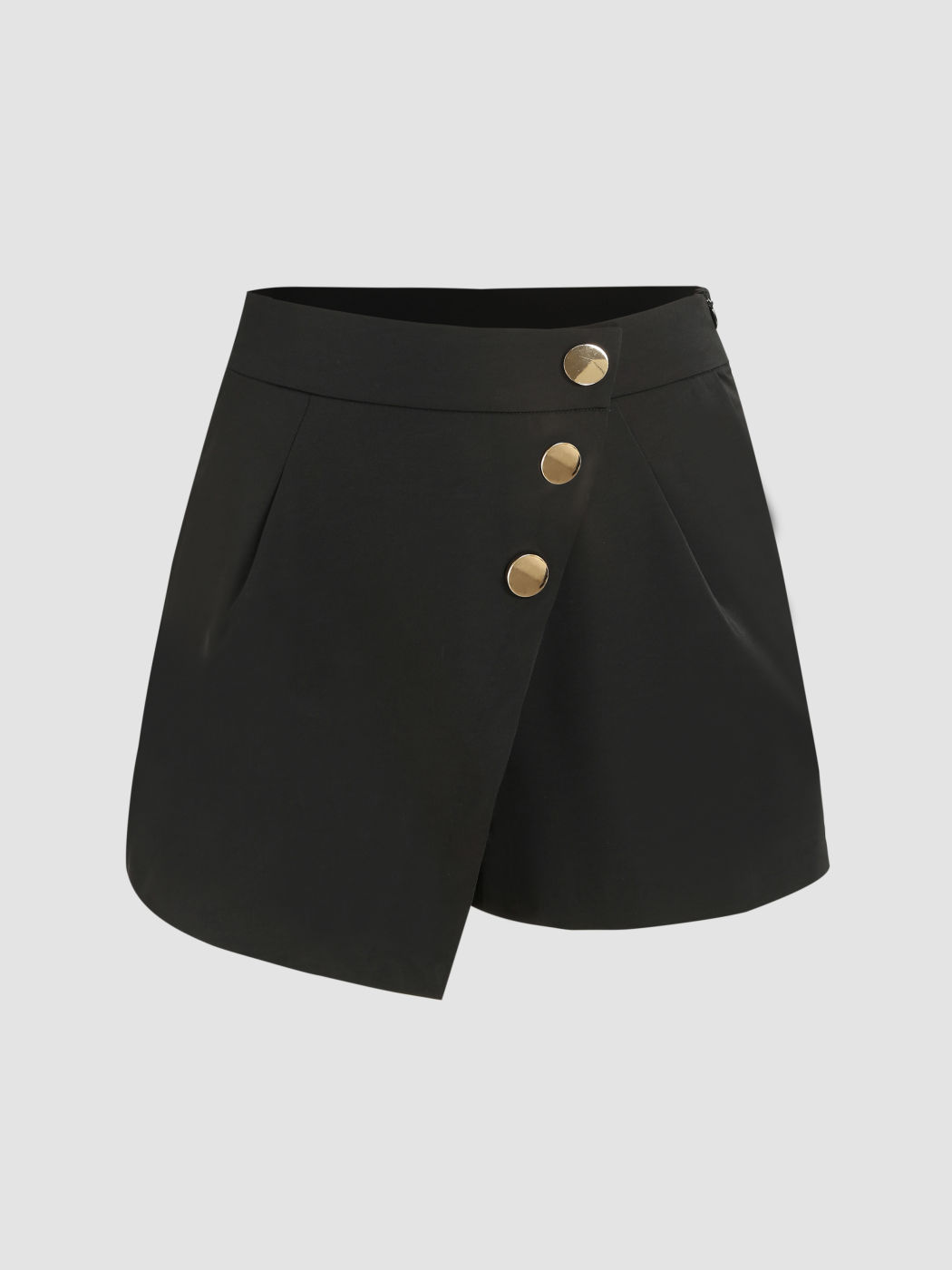 Solidr Skort mit hohem Taillenknopf