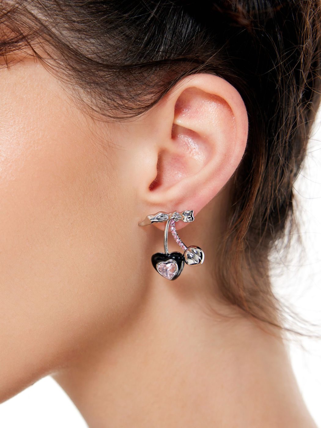 Cherry Rhinestone Stud Earrings For Daily Casual Music Festival/Live ...