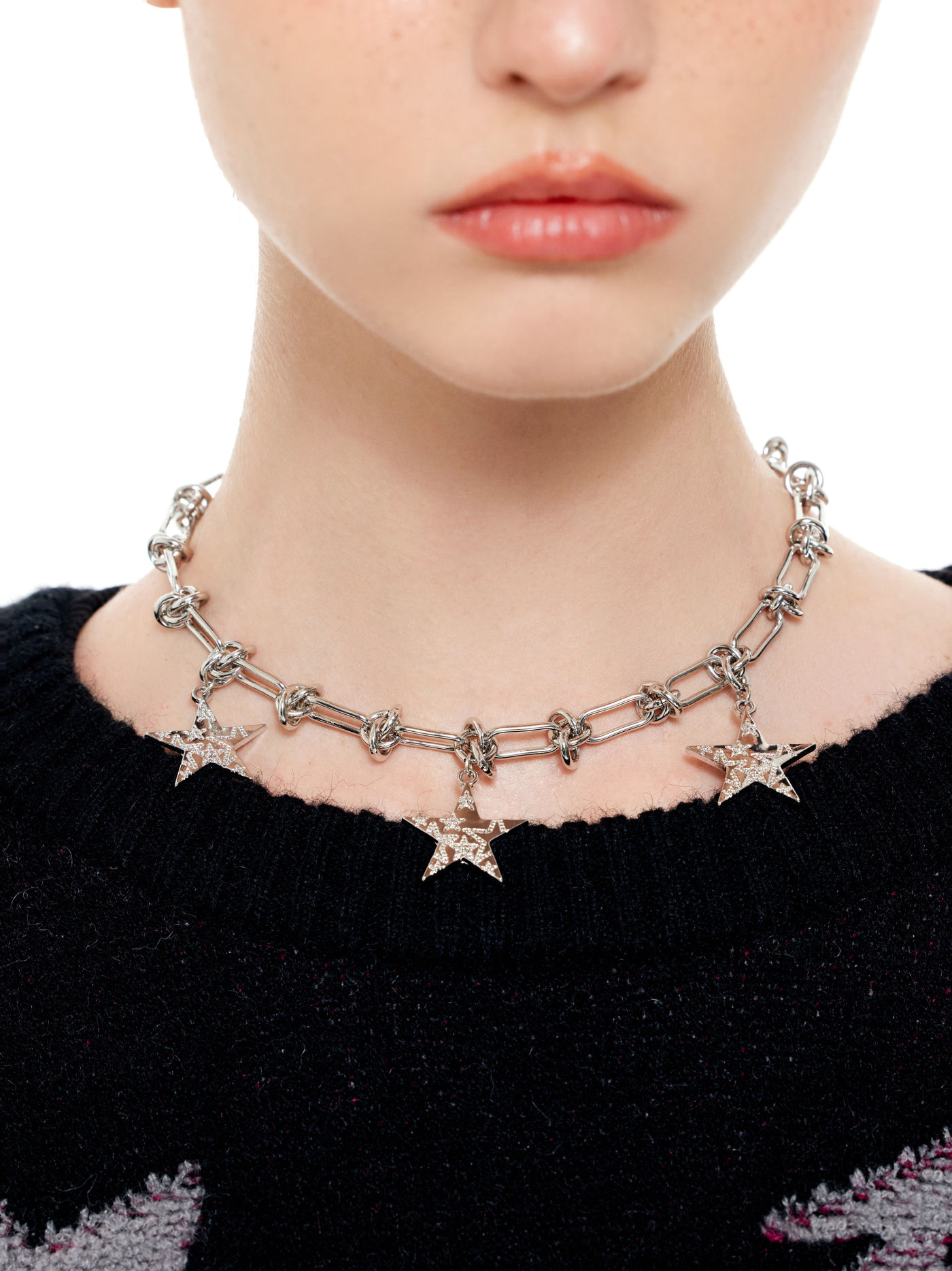 Star Pattern Chain Necklace