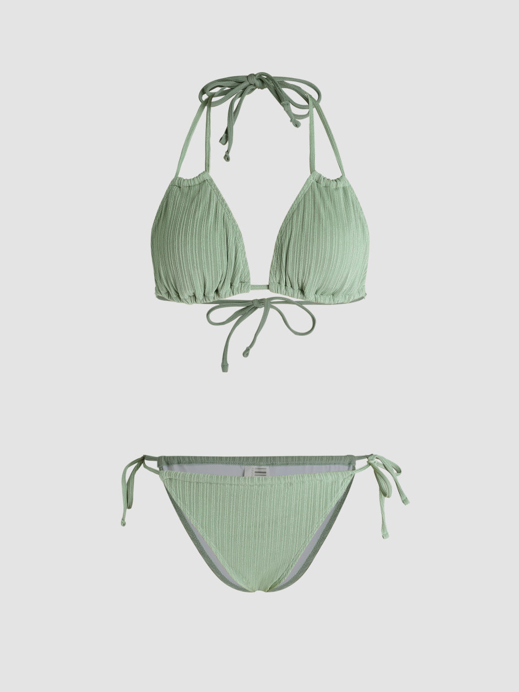 Halter Tie Back Knotted Bikini Swimsuit