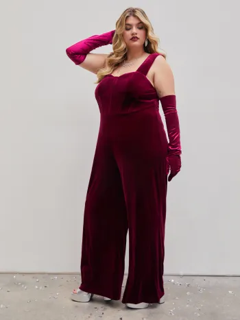 Terciopelo Retro Mono Sólido Curvy