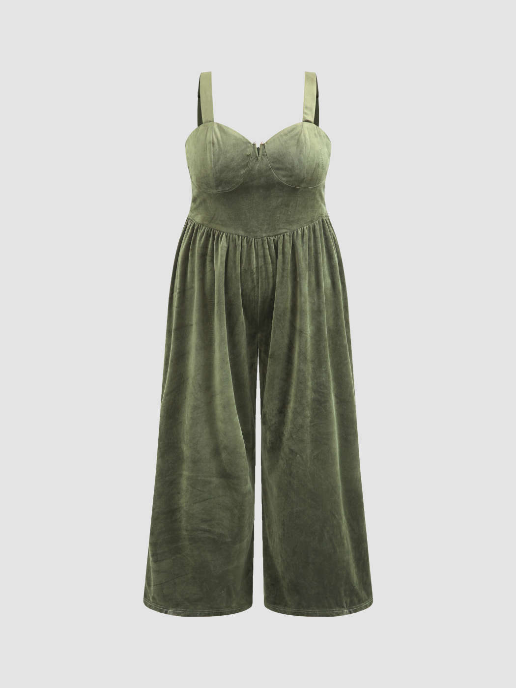 Urban outfitters green velvet jumpsuit on sale