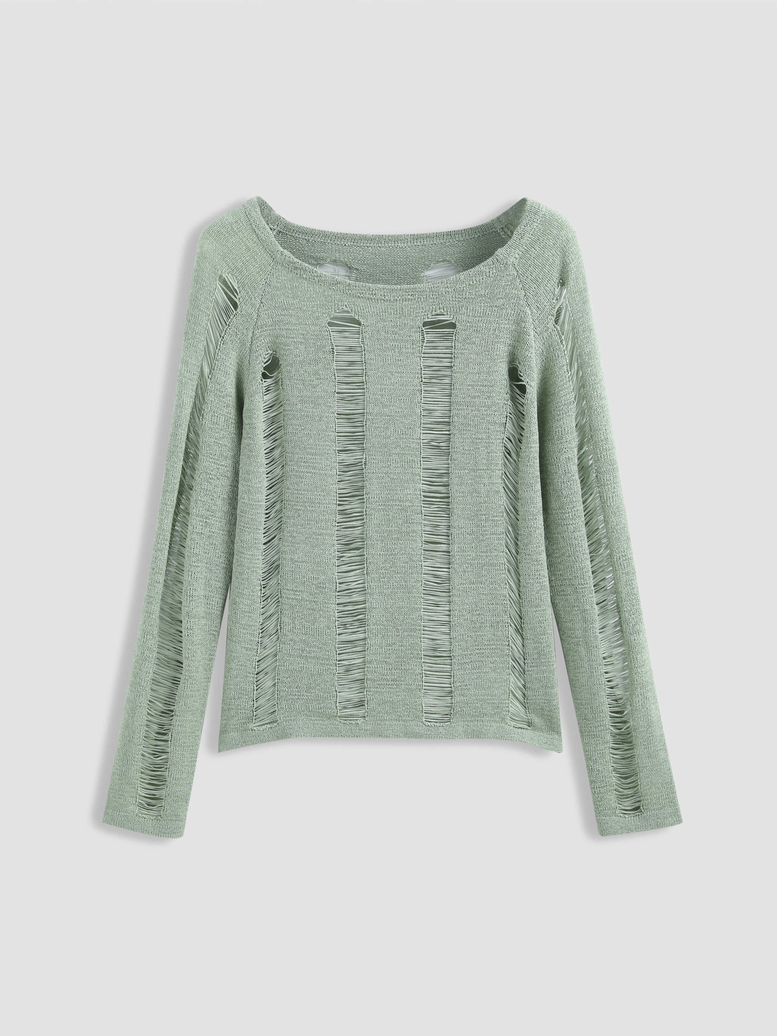 トップス SimplyComplicated DISTRESSED COTTON KNIT Distressed Knit Top | Looking Friday