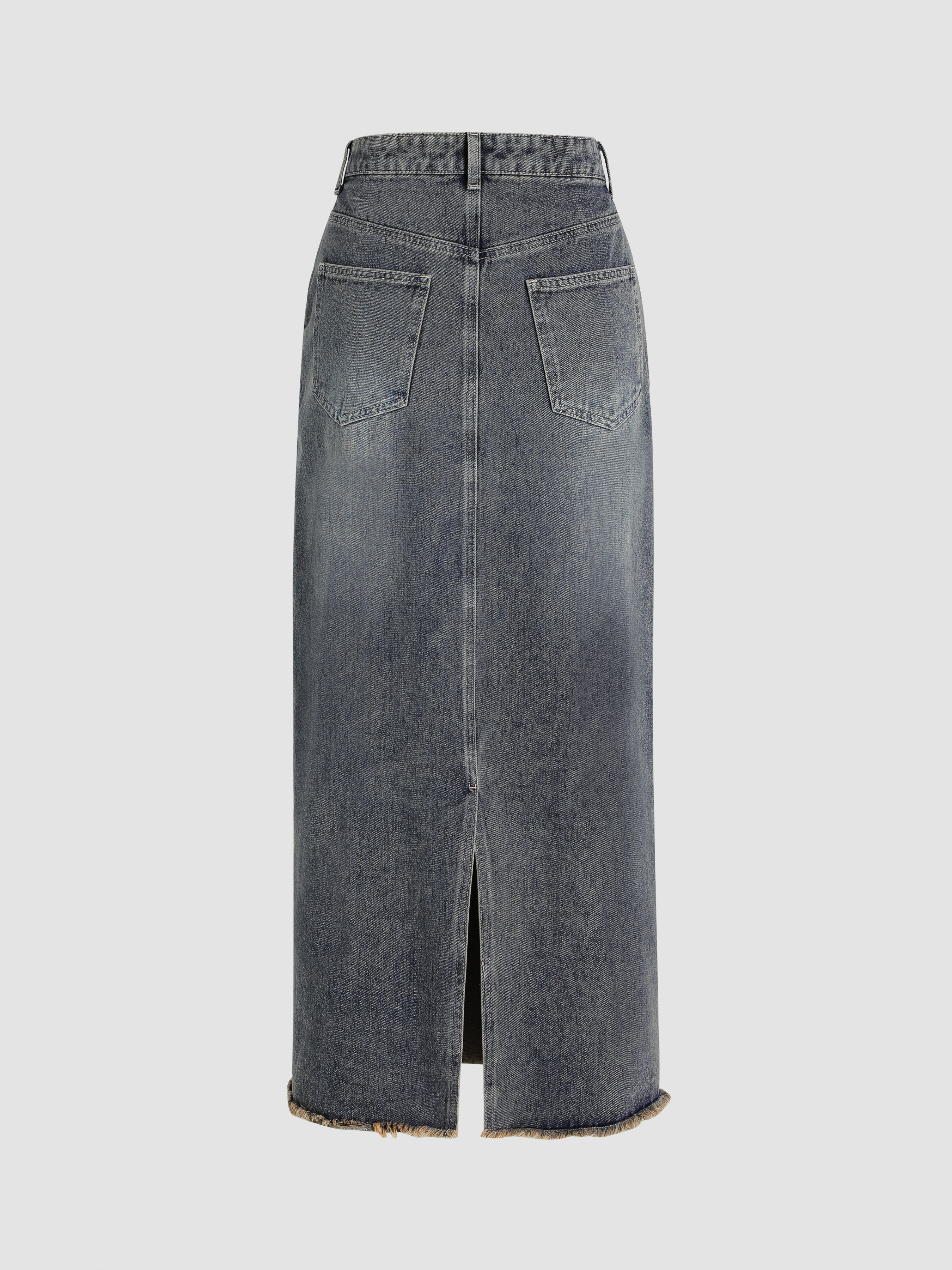 【BLR】Denim Wide Long Skirt BLACK Amazon.com: Alyweatry Women Trendy Denim Maxi Skirt High