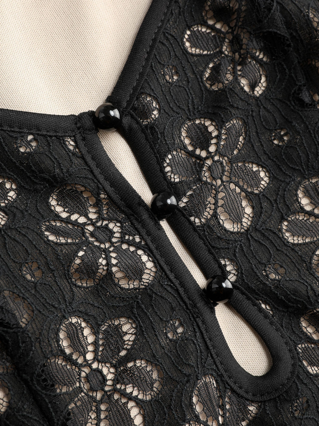 Lace Solid Sweetheart Mini Dress