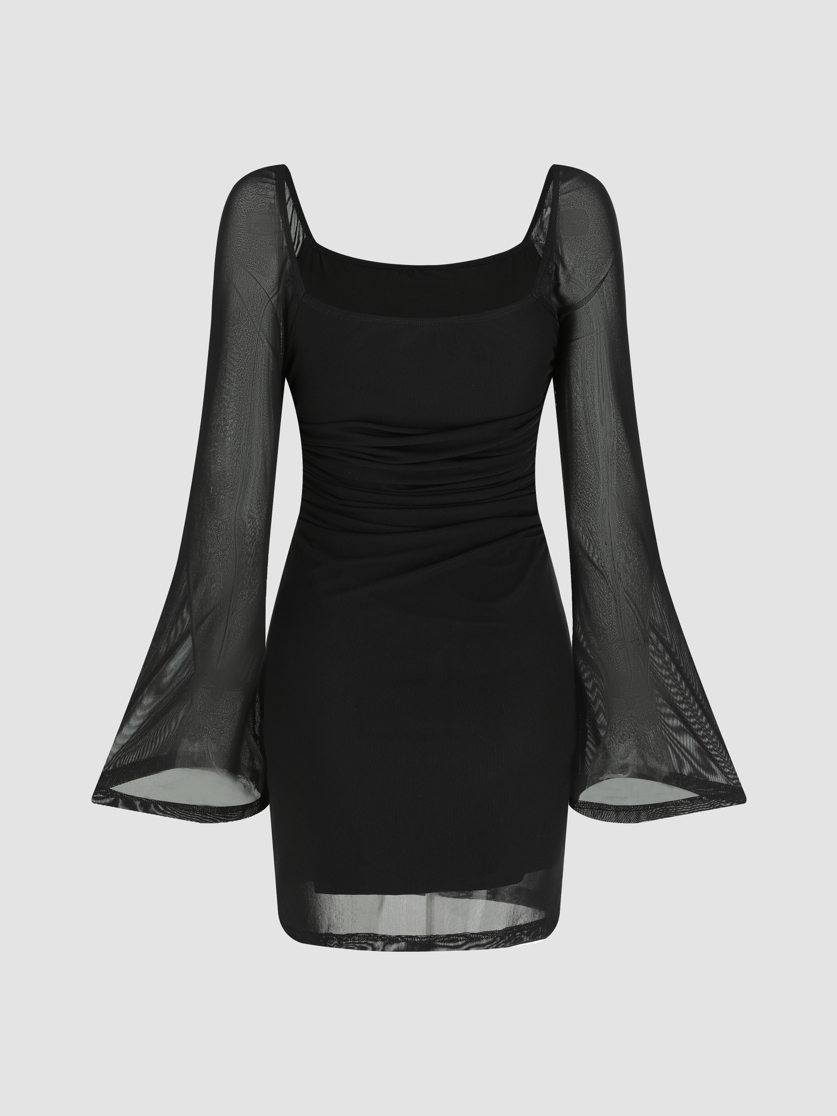 Cider◆メッシュ◆アシンメトリーネック◆ドレス[送料込] Mesh Dresses – Cider Mesh Collection - Cider