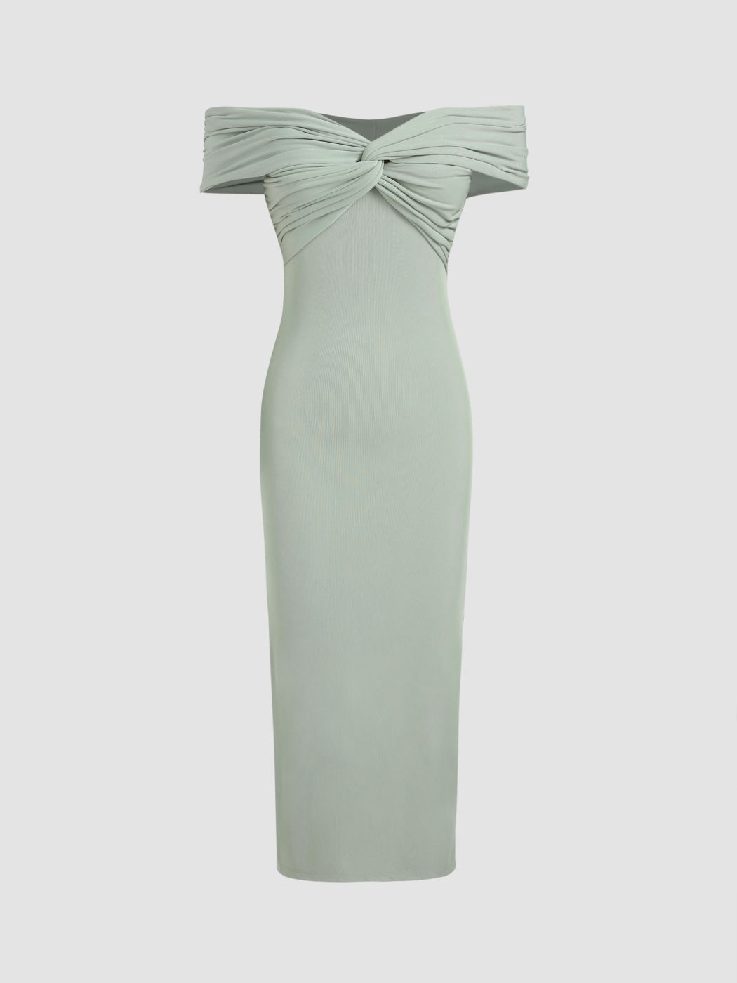 Schulterfreies Twist-Midikleid