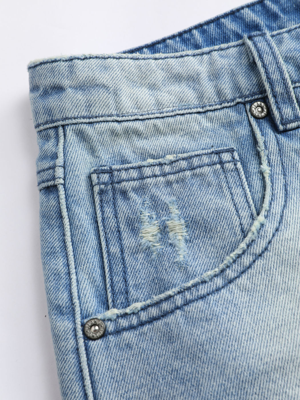 So 2000s Ruffled Denim Mini Skirt