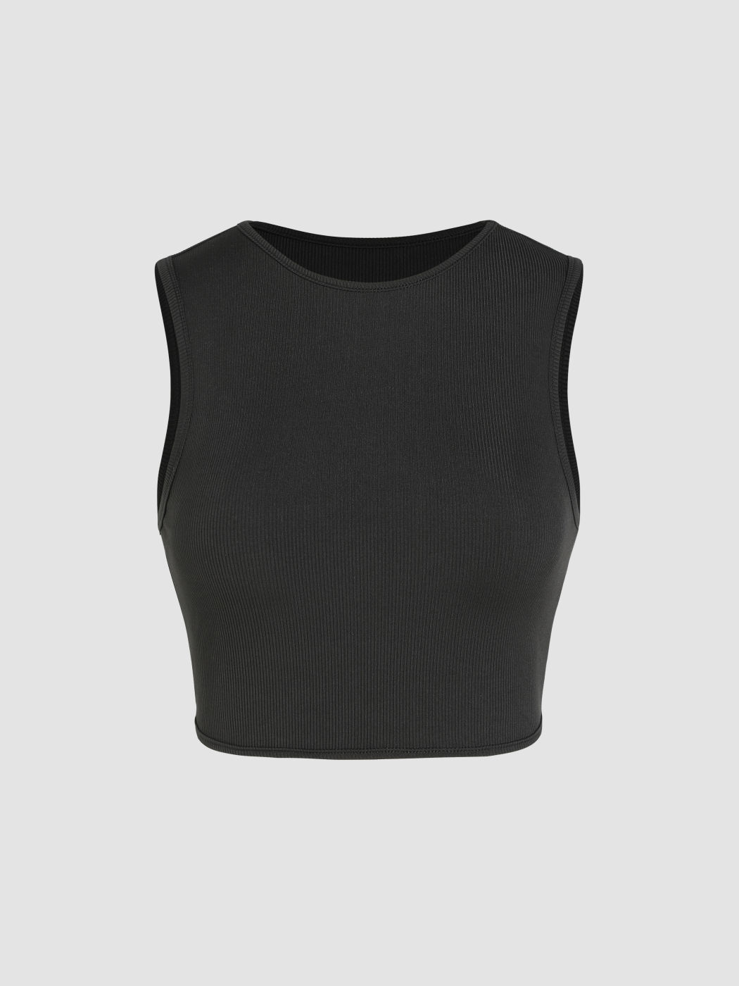 Solid Sleeveless Crop Top For Daily Casual