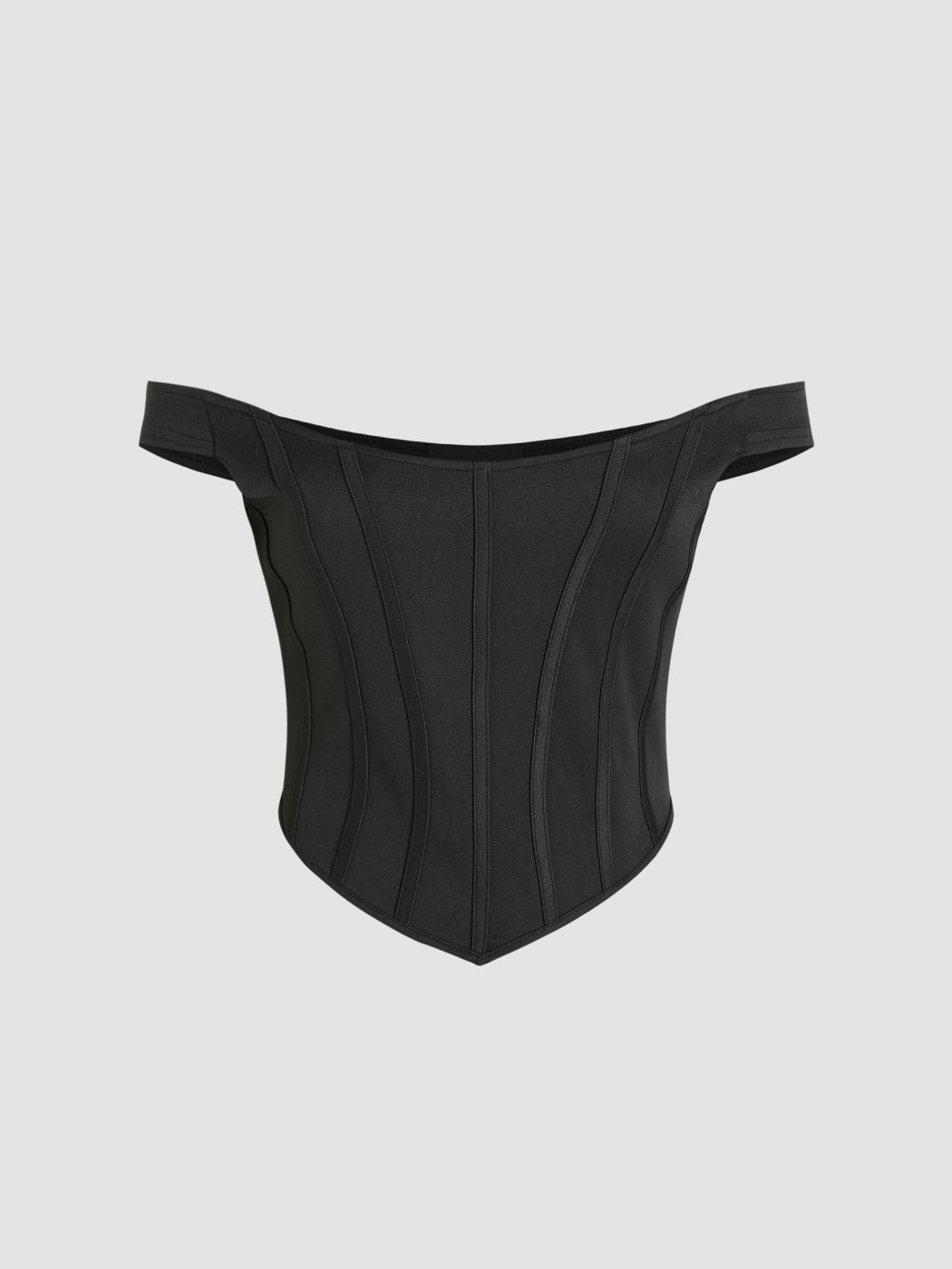  Schulterfreies Korsett Crop Top