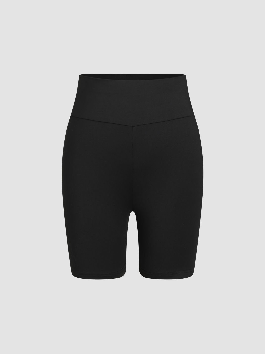 High Waist Knee Length Biker Shorts 