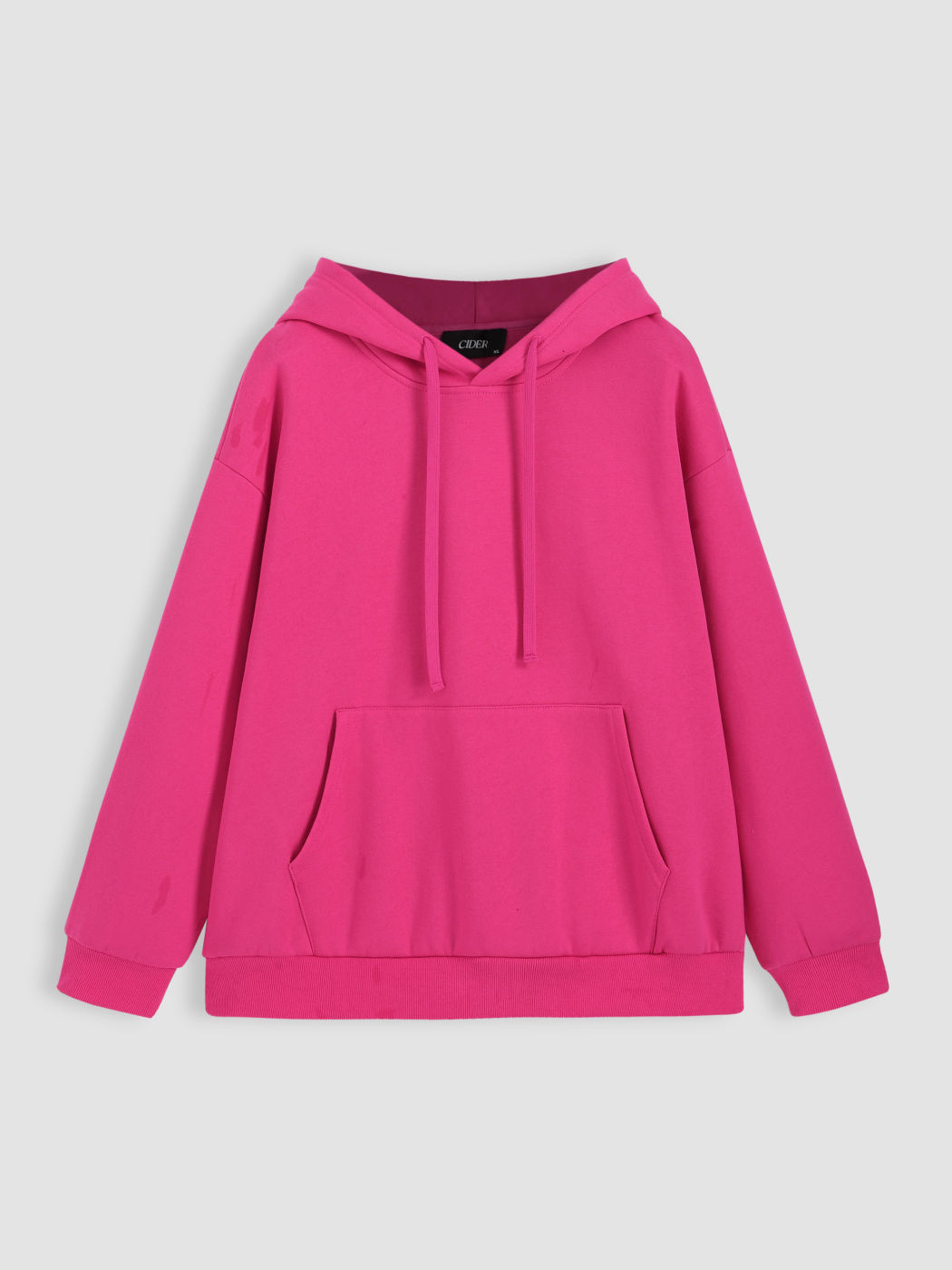 Langarm-Hoodie aus einfarbigem Frottee Kurve & Plus