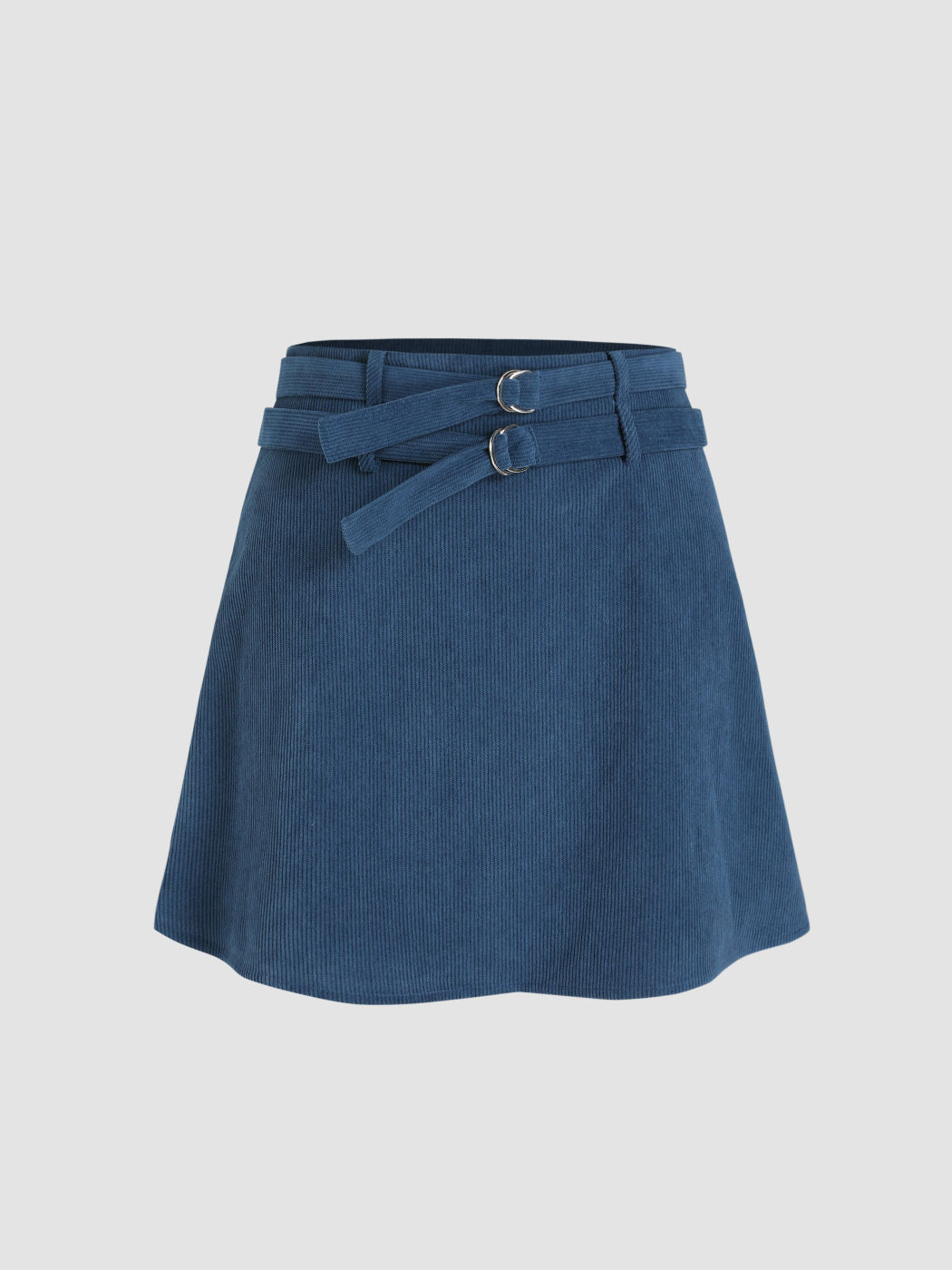  Corduroy Mittlere Taille Gürtelrock