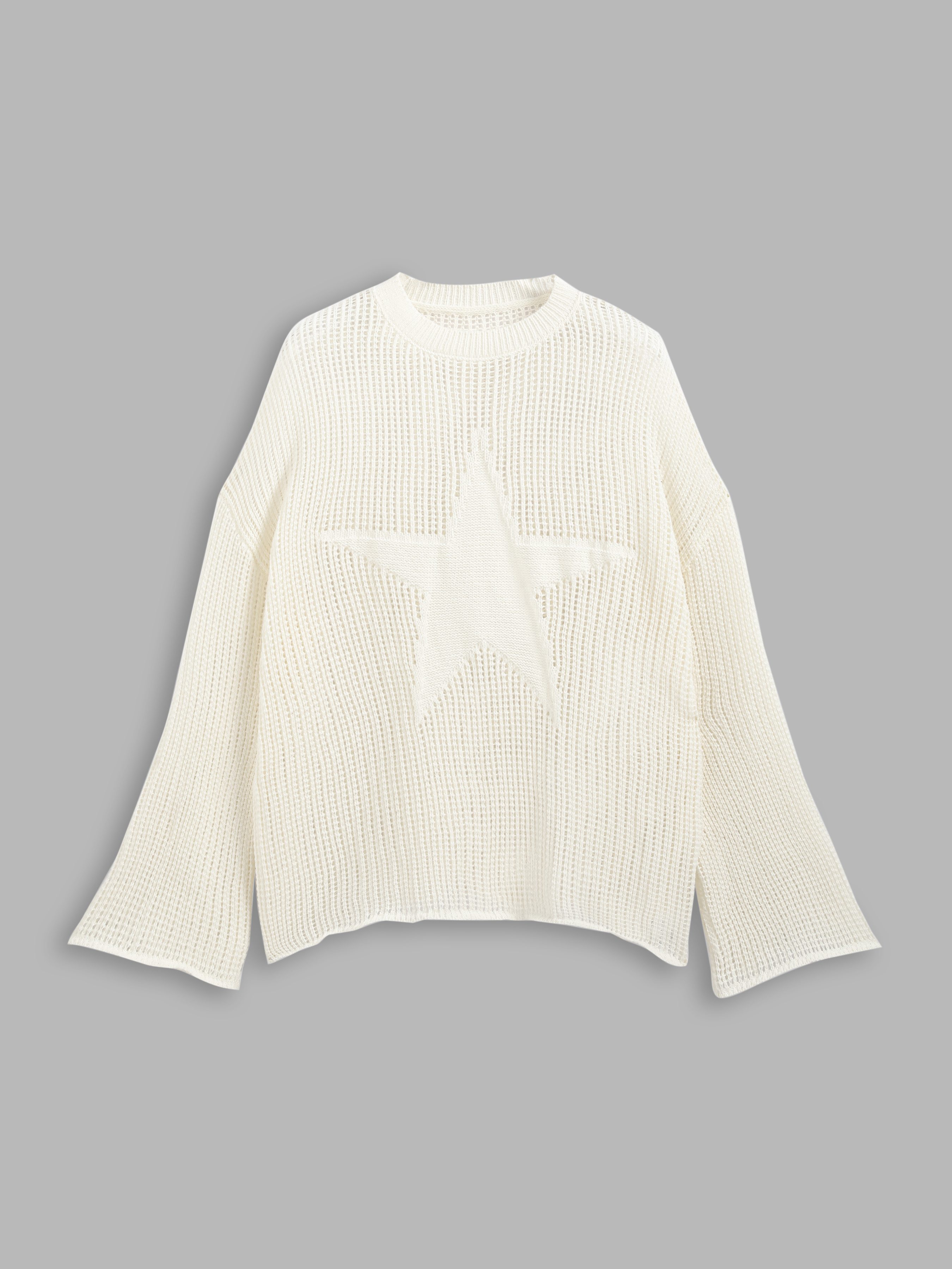 Curve & Plus Star Jacquard Bell Sleeve Top Factory Custom Crochet