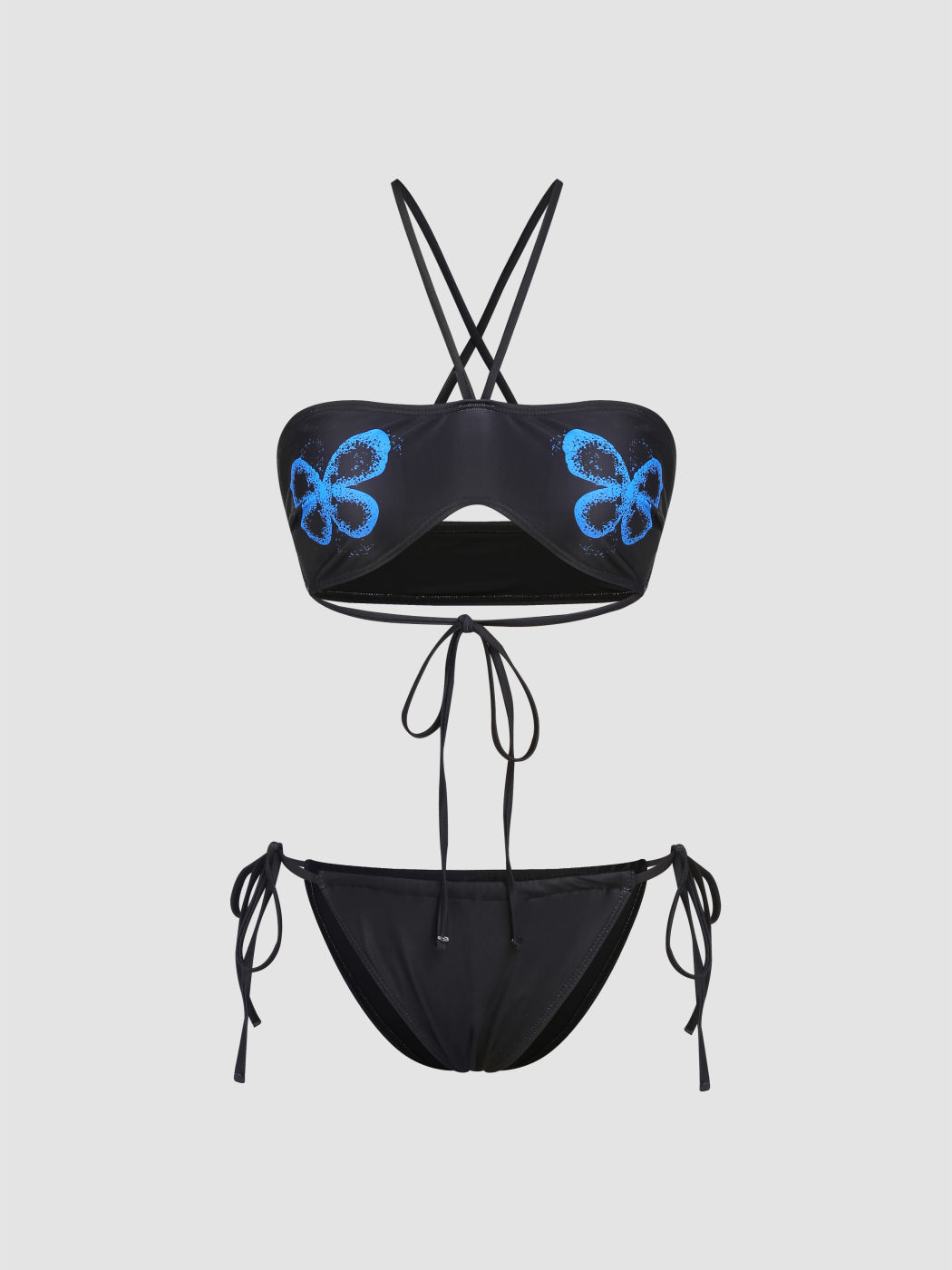 Schmetterling Halter Bikini Badeanzug