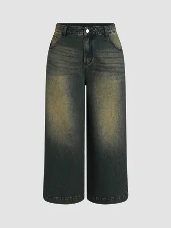 Hochbundige, lockere Jeans Kurve & Plus