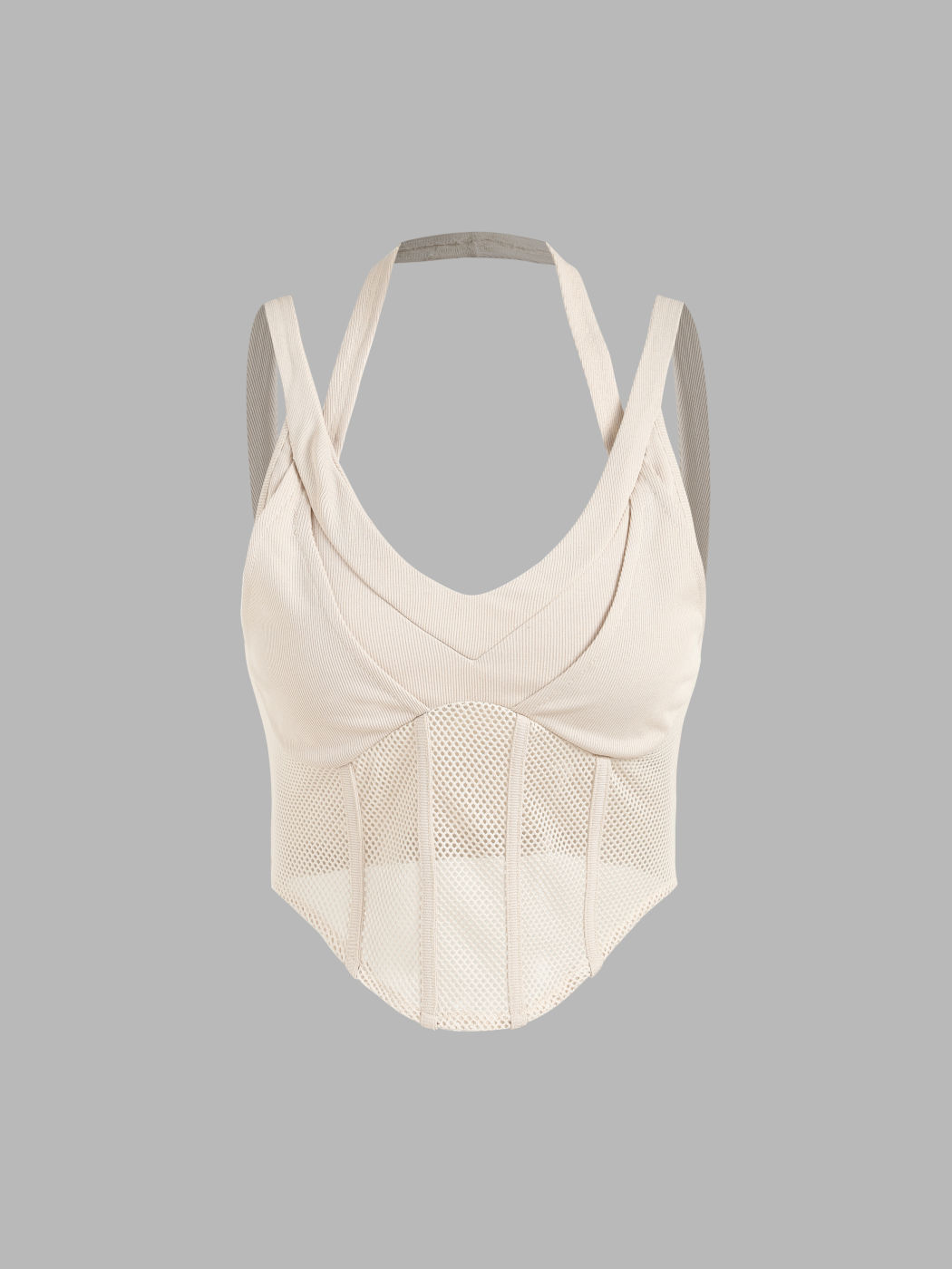 Solids Halfter-Korsett-Crop-Top