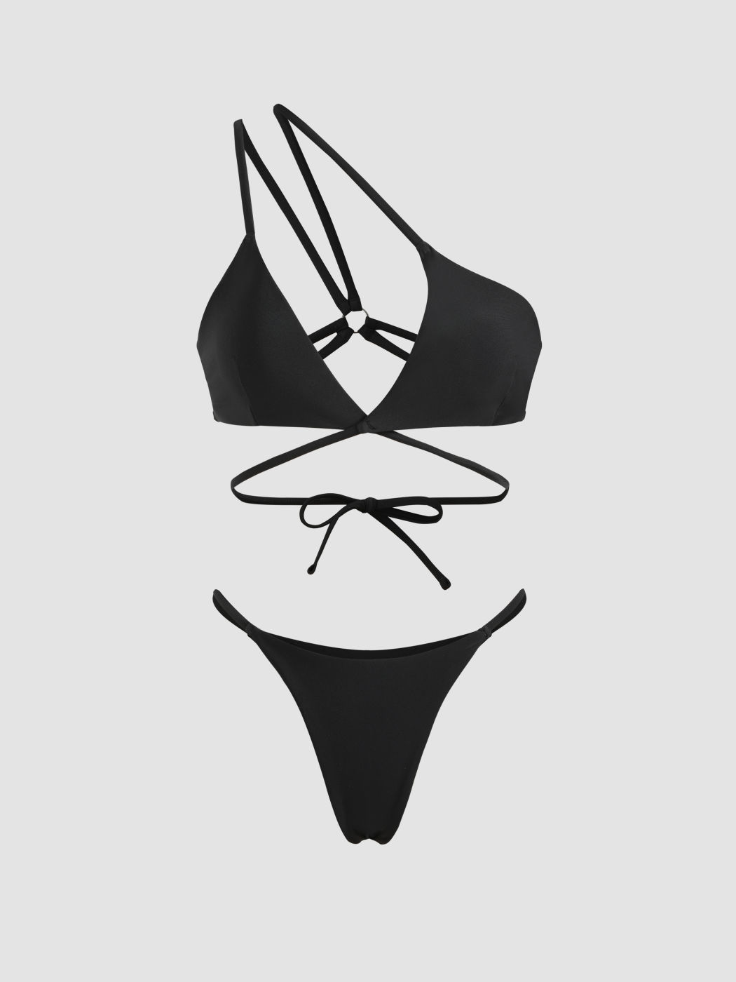 Solider asymmetrischer Bikini-Badeanzug