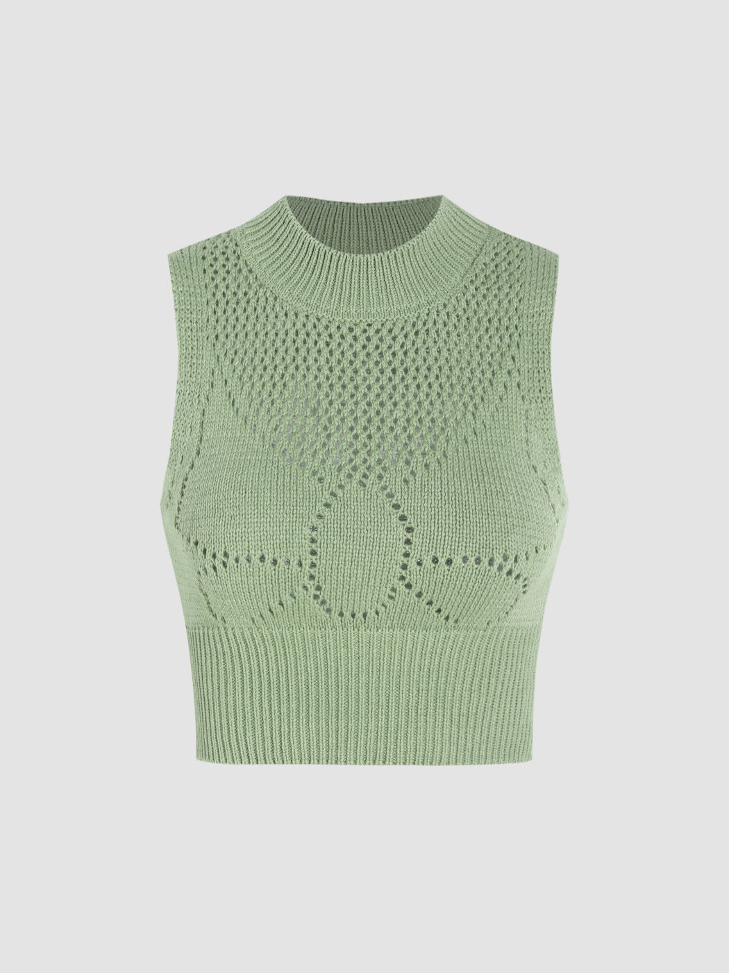 Festes, aushöhlendes Strick-Crop-Top