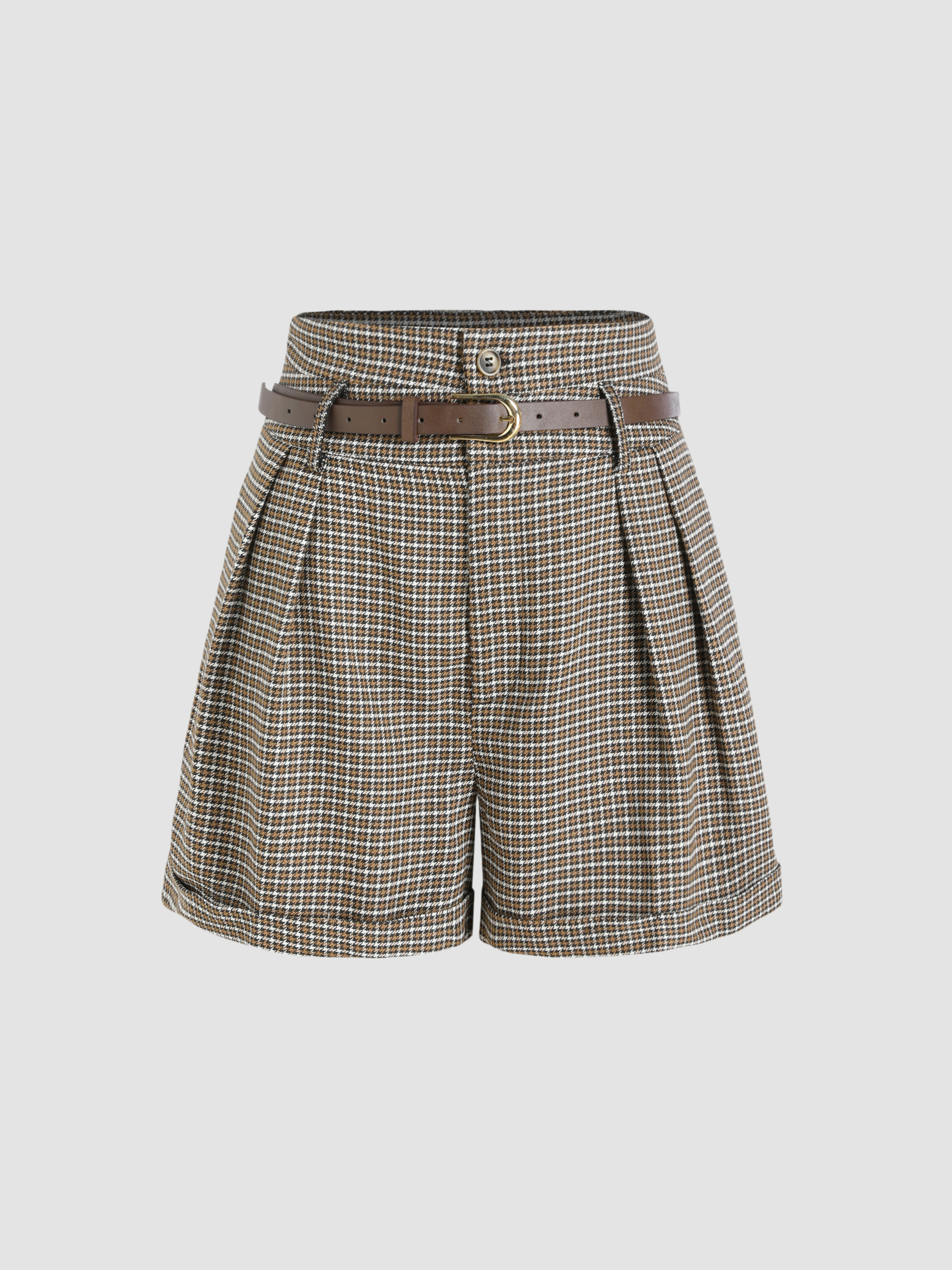 あみ【自宅試着のみ】Carette Belted Twill Short AMBIDEX Store 強撚TWILL SHORT パンツ(F LT.BEIGE): FLAT-cic