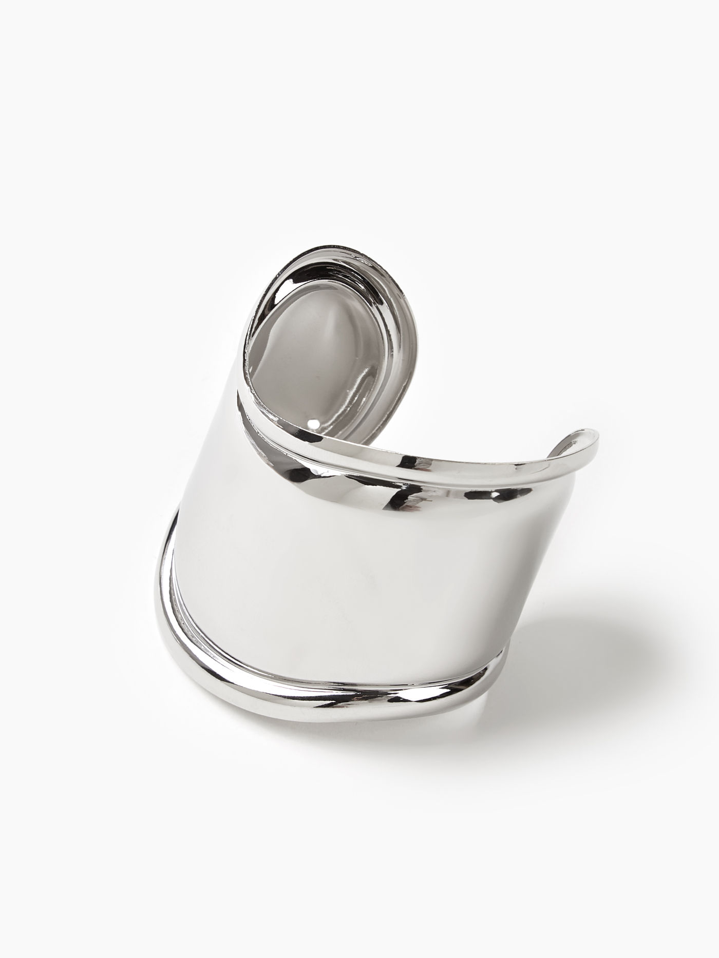 Geometric Metallic Wide Bangle Bracelet