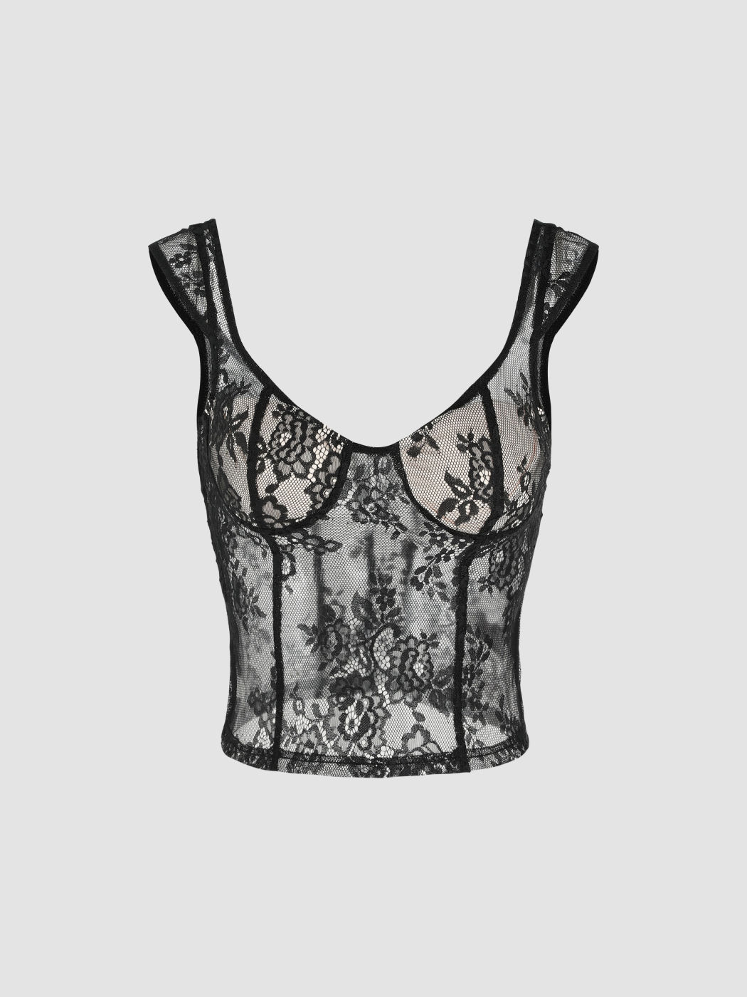 Lace Sweetheart Corset Cami Top