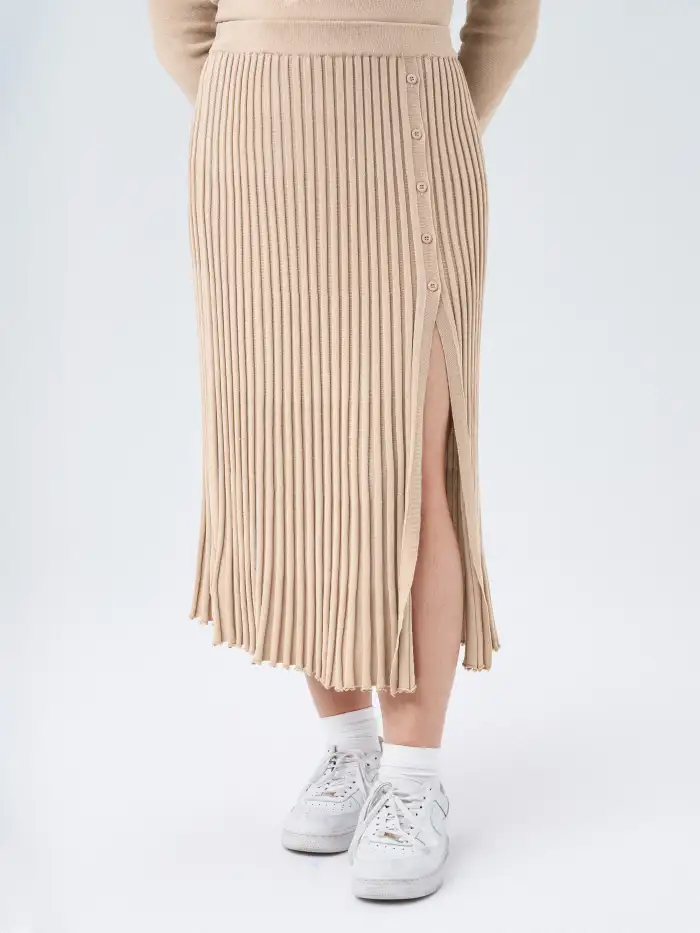 Solid Bodycon Knitted Crop Top Curve & Plus